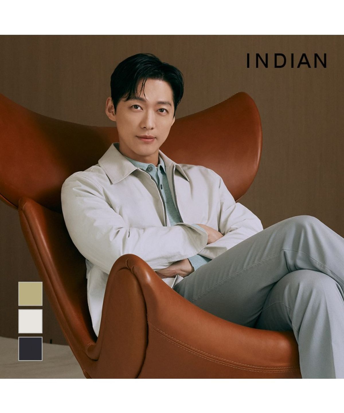 인디안(INDIAN) 면 린넨 혼방 평에리 점_MIUCL6S2161