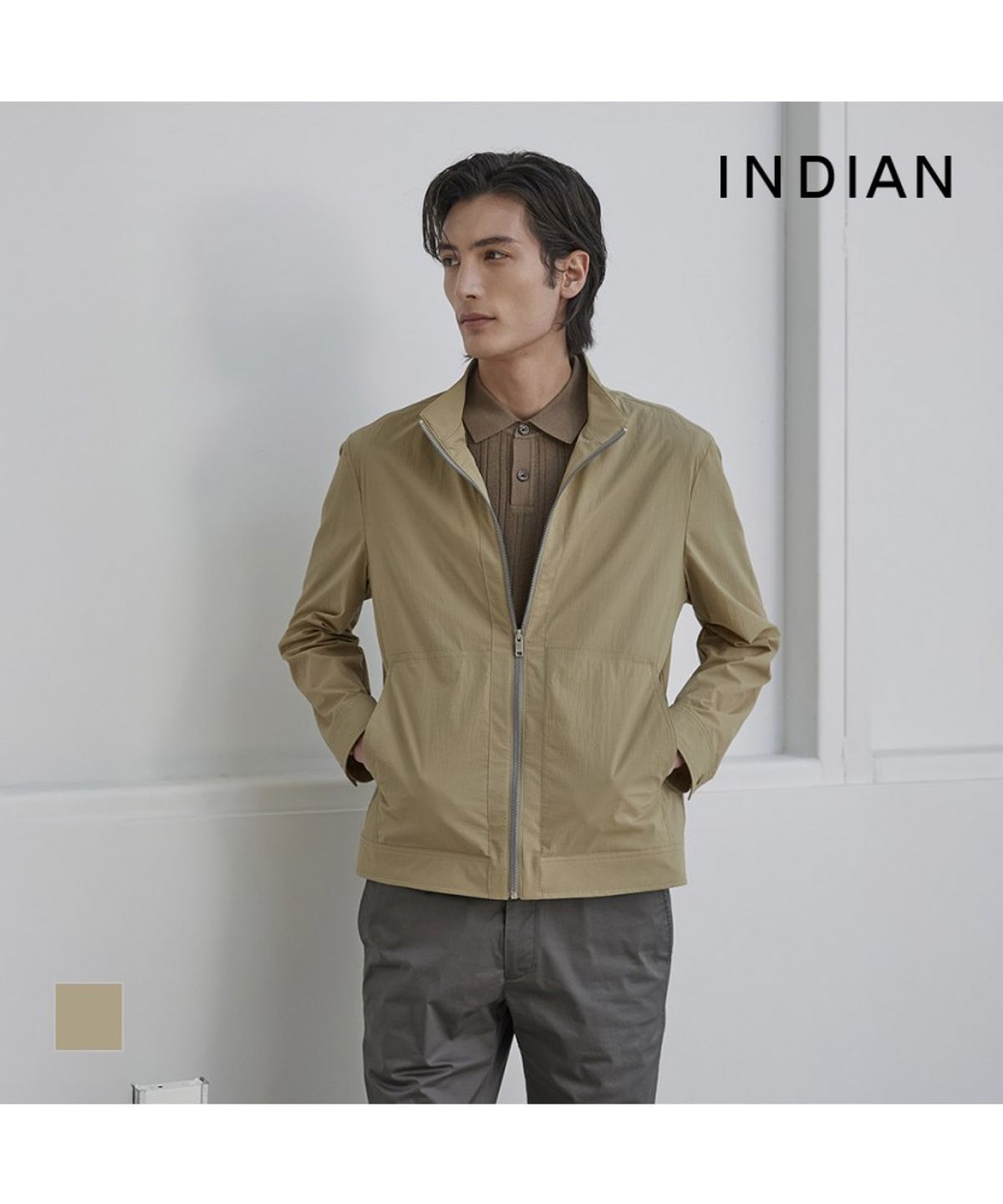 인디안(INDIAN) 여름 평에리 점퍼_MIUCL6M3261