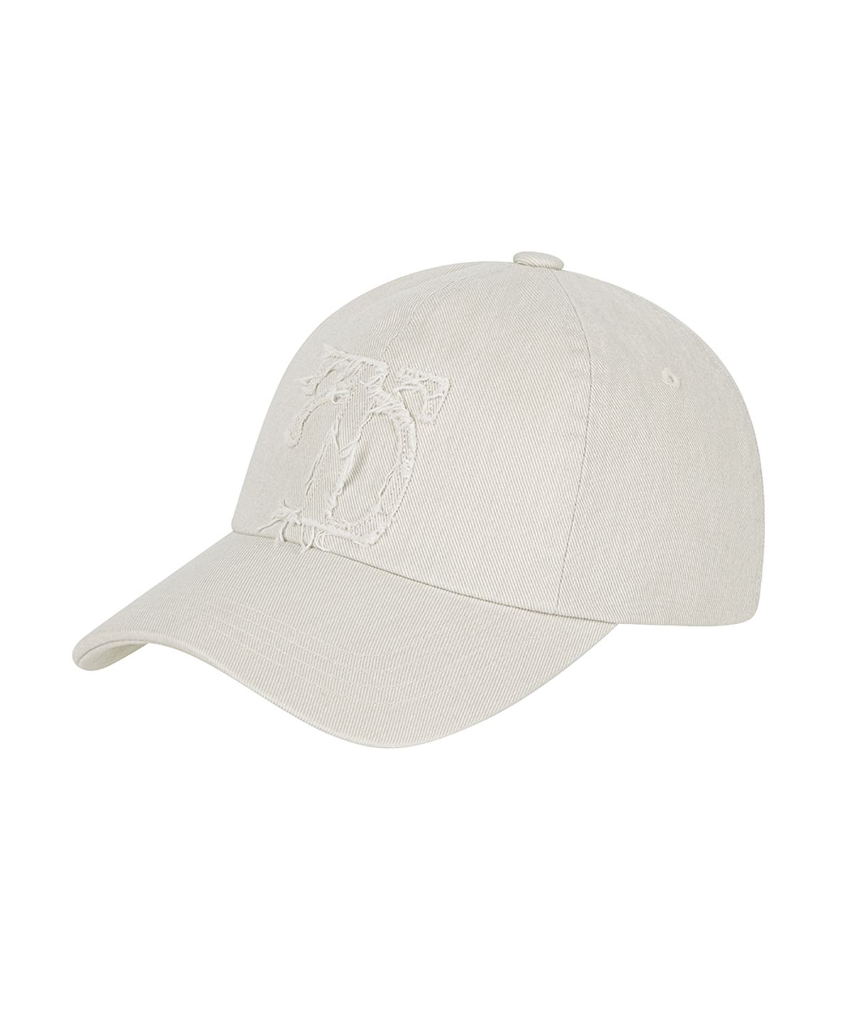 트리밍버드(TREEMINGBIRD) Raw Cut Damage Denim Cap [ Cream ]