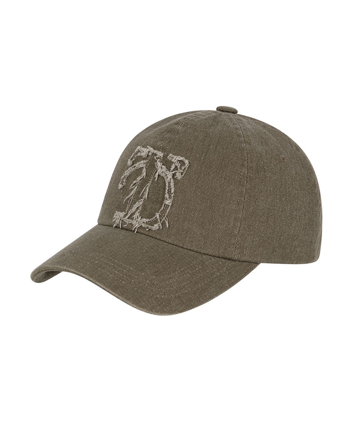 트리밍버드(TREEMINGBIRD) Raw Cut Damage Denim Cap [ Brown ]