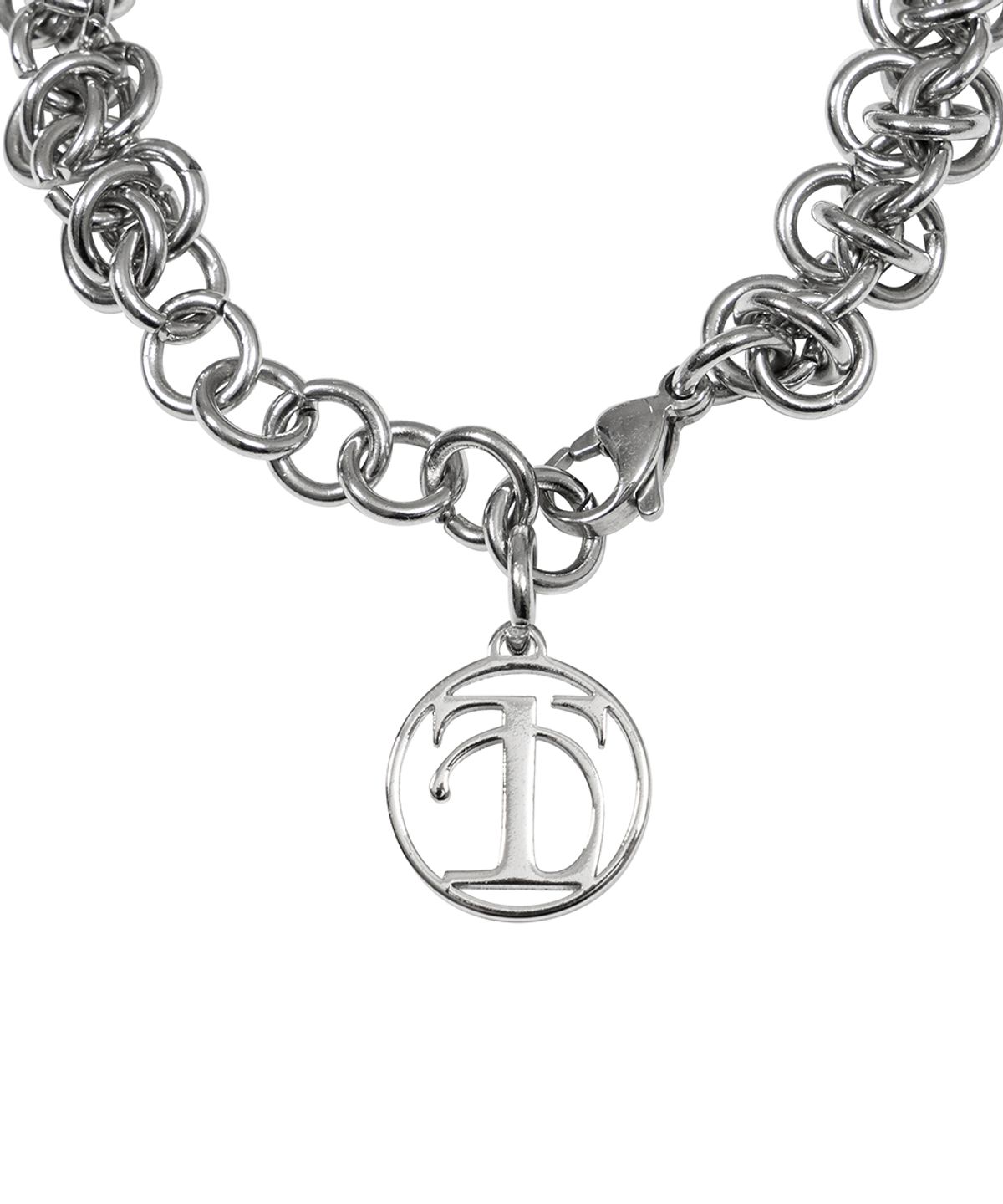 트리밍버드(TREEMINGBIRD) Round Charm Bold Chain Bracelet [ Silver ]