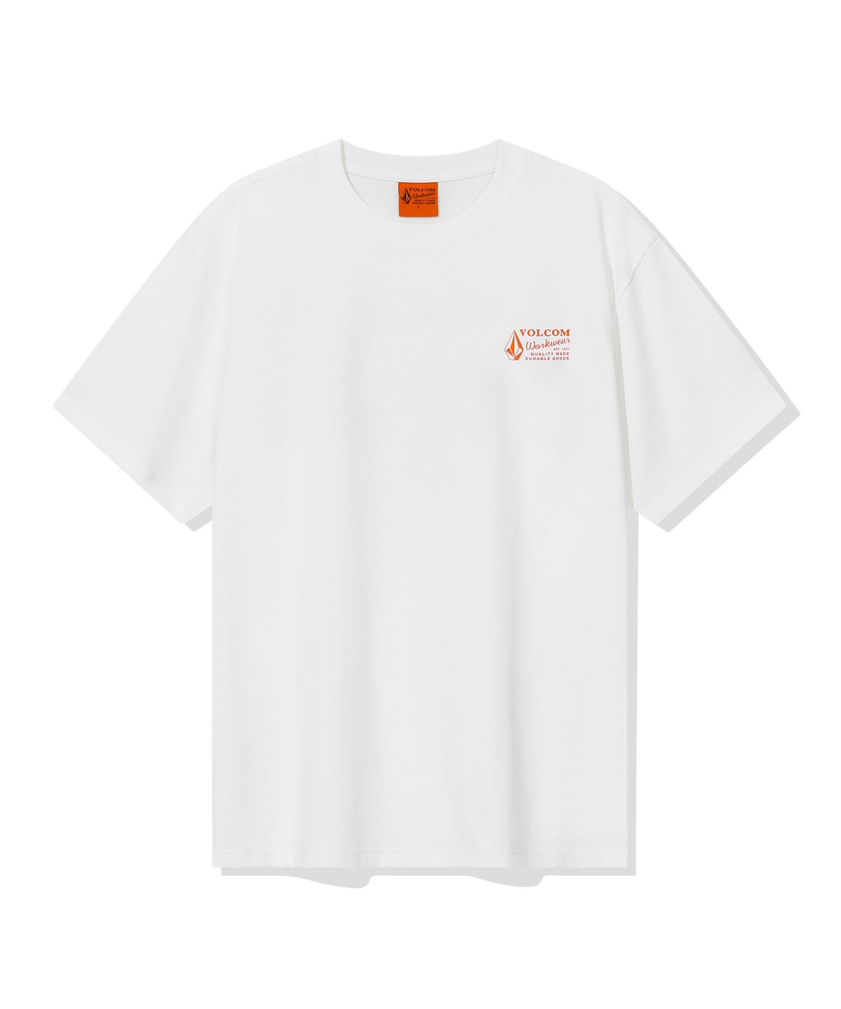 볼컴(VOLCOM) 워크웨어 에센셜 컴포트핏 반팔티(화이트)