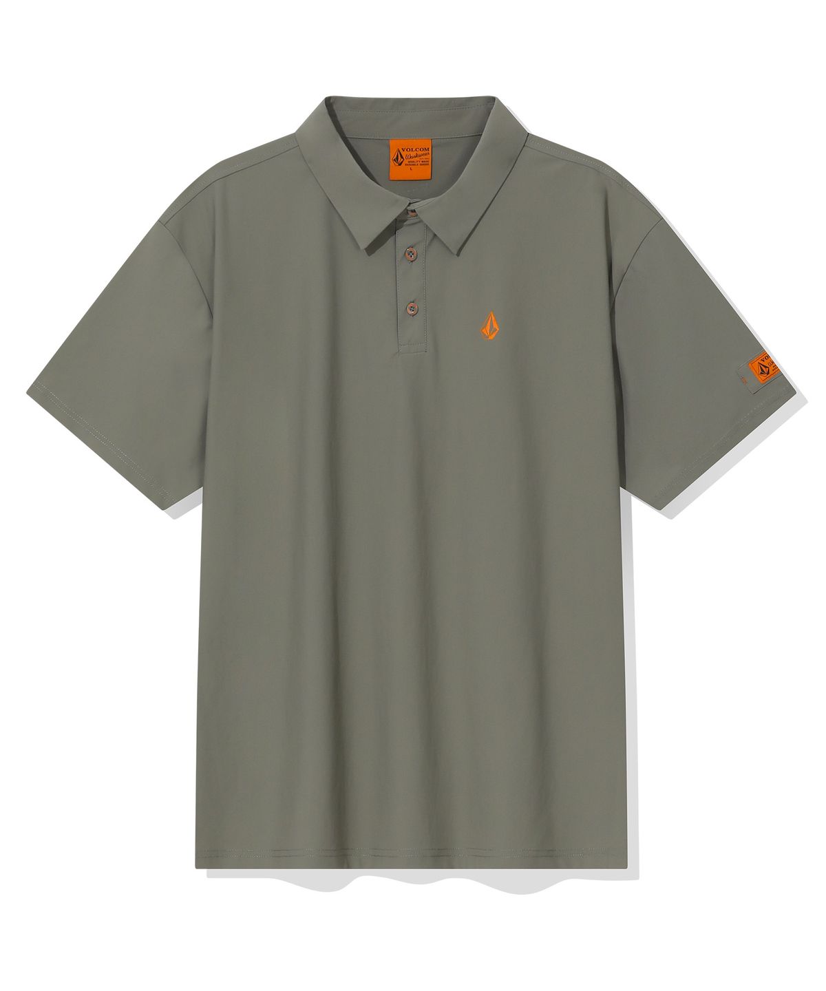 볼컴(VOLCOM) 워크웨어 V.Co 테크 컴포트핏 폴로셔츠(라이트 카키)