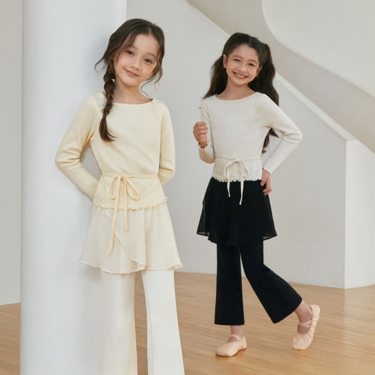 안다르 키즈(ANDAR KIDS) 키즈 에어엑스퍼트 부츠컷 치마 레깅스 (여아)
