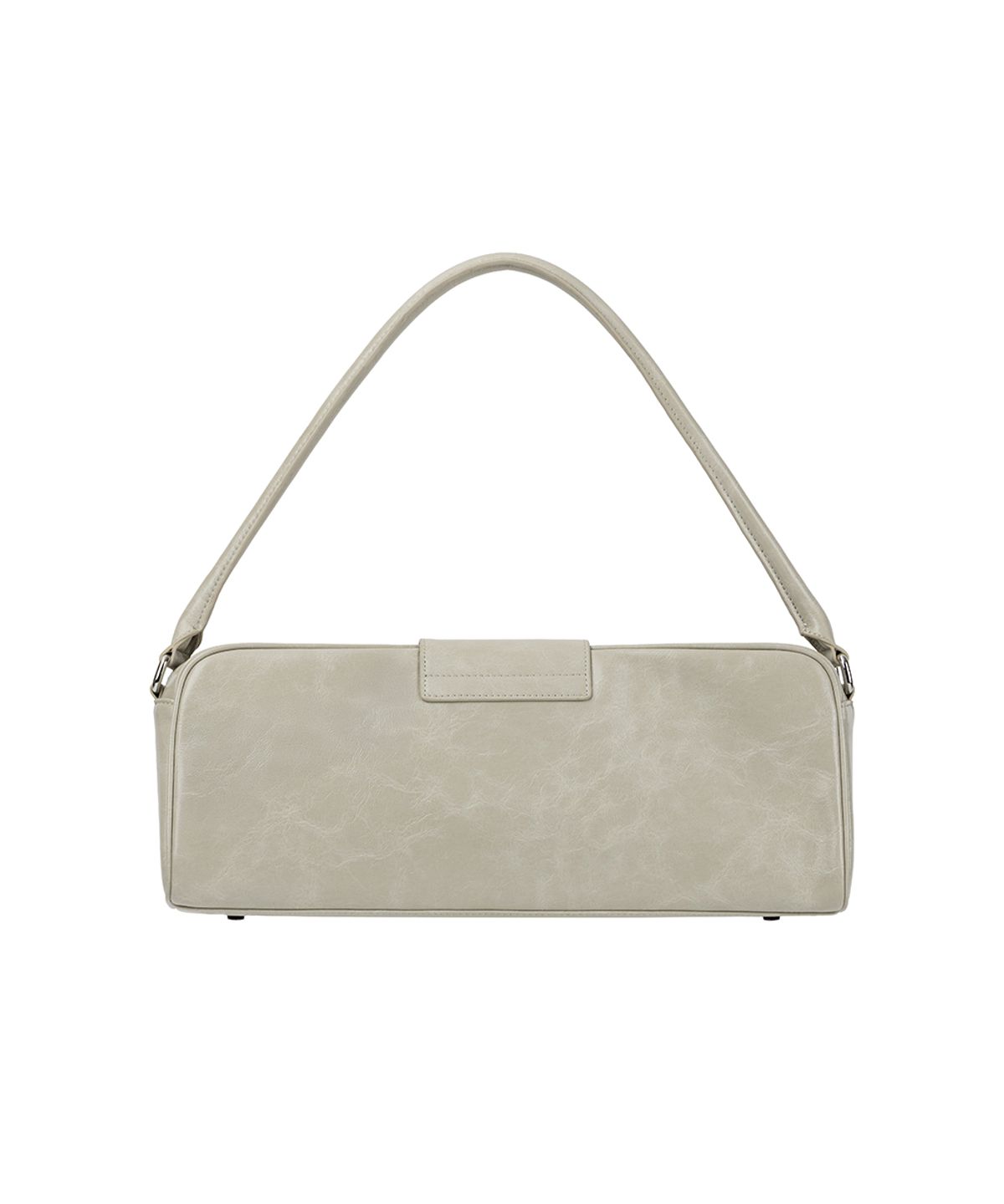 트리밍버드(TREEMINGBIRD) Square Flap Leather Shoulder Bag [ Light Gray ]