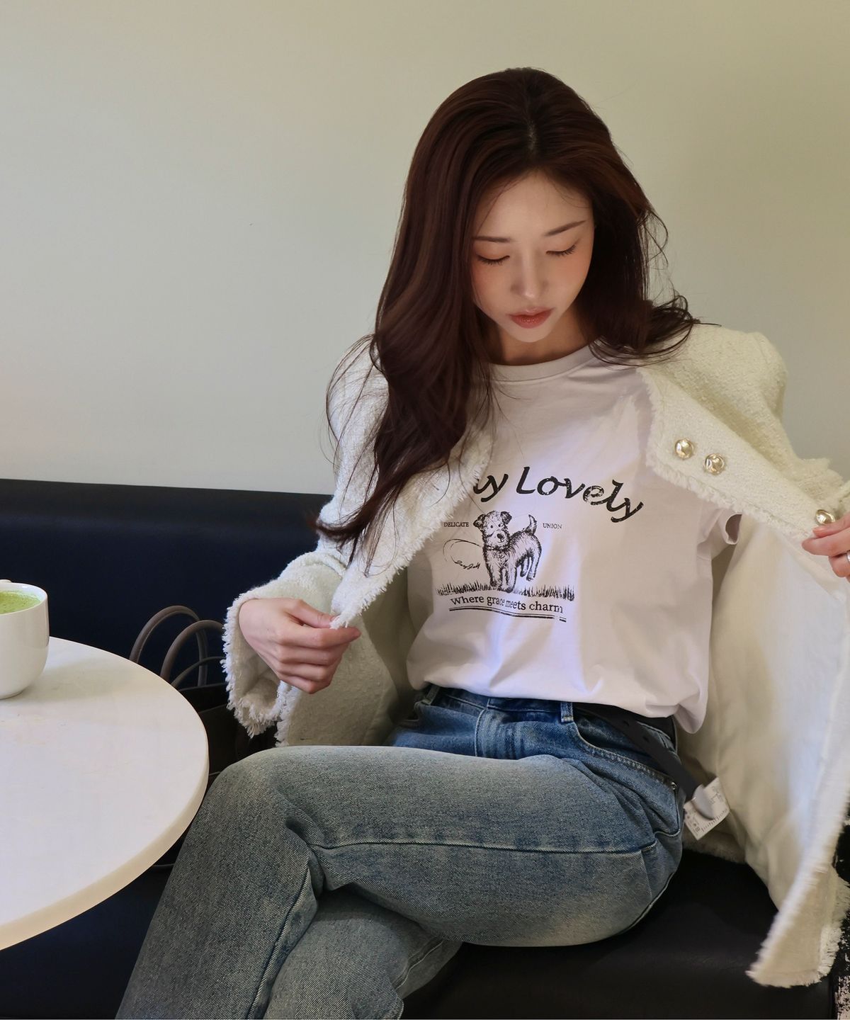 쥬시쥬디(JUCYJUDY) 퍼피그래픽티셔츠 J1TS320A