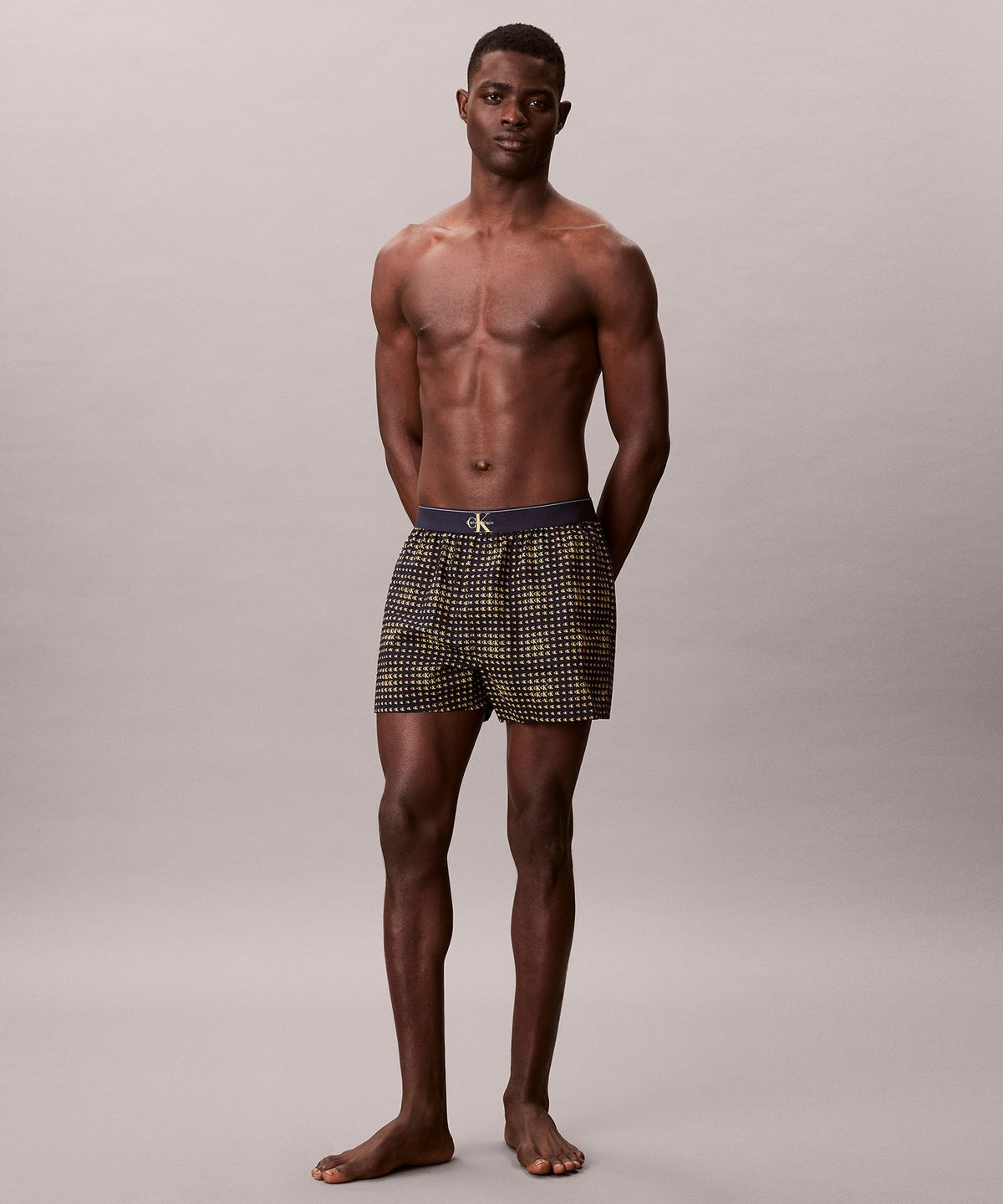 캘빈클라인 언더웨어(CALVIN KLEIN UNDERWEAR) 남성 CK 그래픽 우븐 박서 슬림_NM30002M3