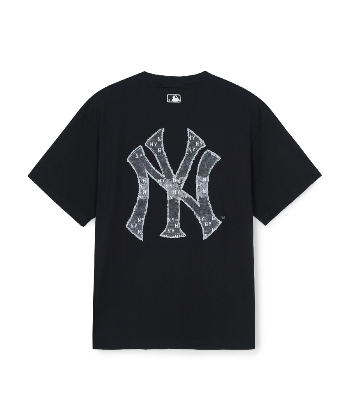 엠엘비(MLB) 빈티지 데님라이크 모노그램 빅럭스 오버핏 반팔 티셔츠 NY (Black)