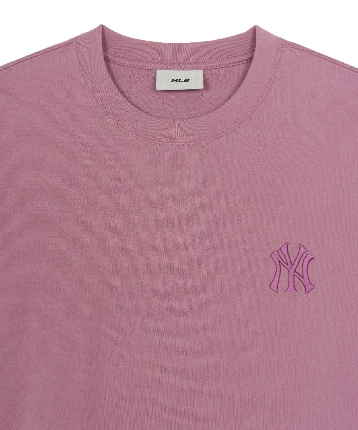 엠엘비(MLB) 빈티지 데님라이크 모노티브 오버핏 반팔 티셔츠 NY (Pink)