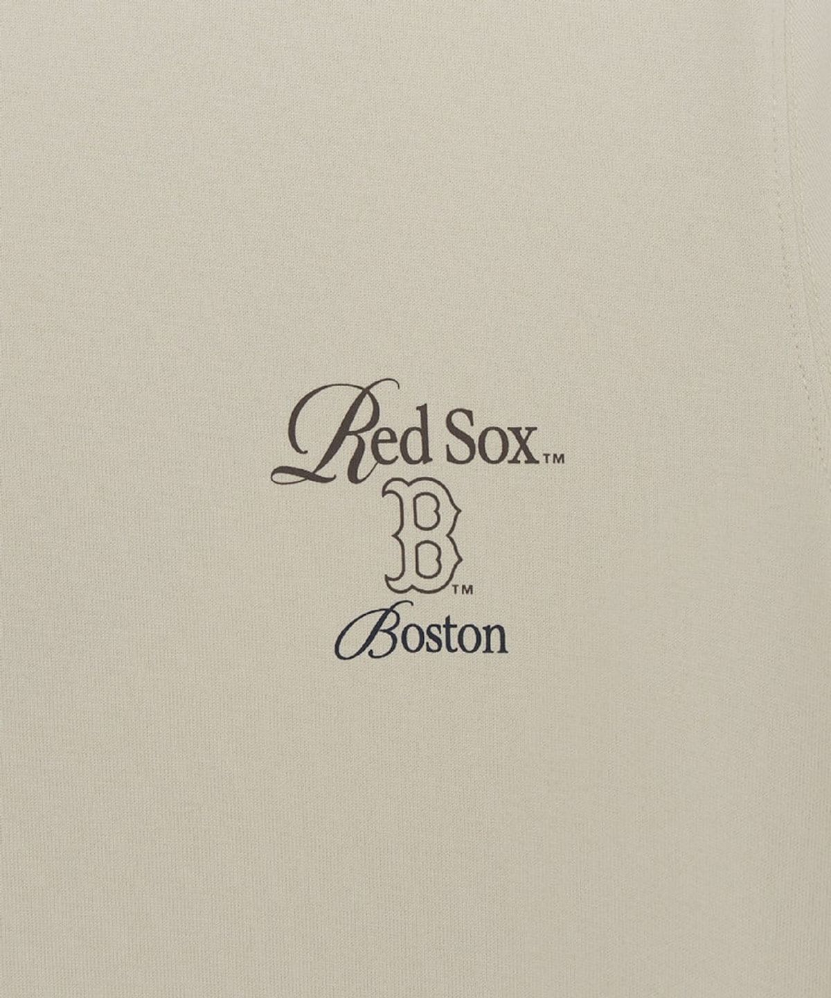 엠엘비(MLB) 셰리프 스몰레터링 로고 레귤러핏 반팔 티셔츠 BOS (L.Sand)