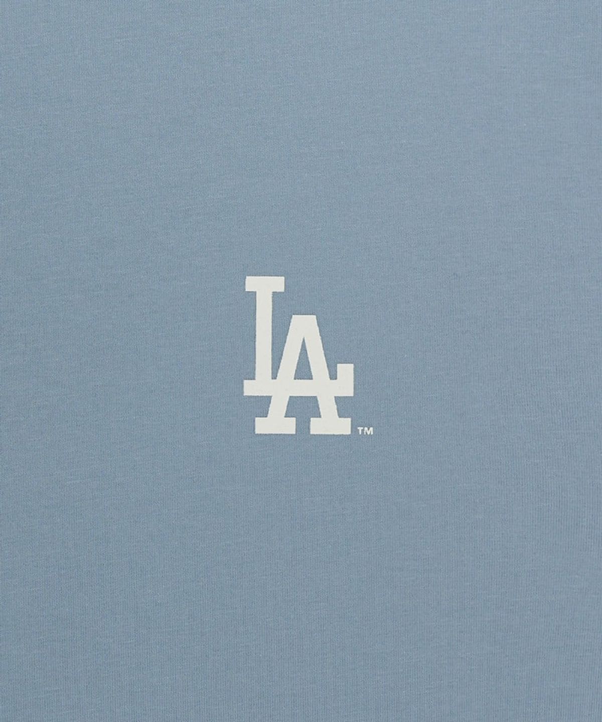 엠엘비(MLB) 베이직 스몰 로고 세미 오버핏 반팔 티셔츠 LA (L.SKY BLUE)
