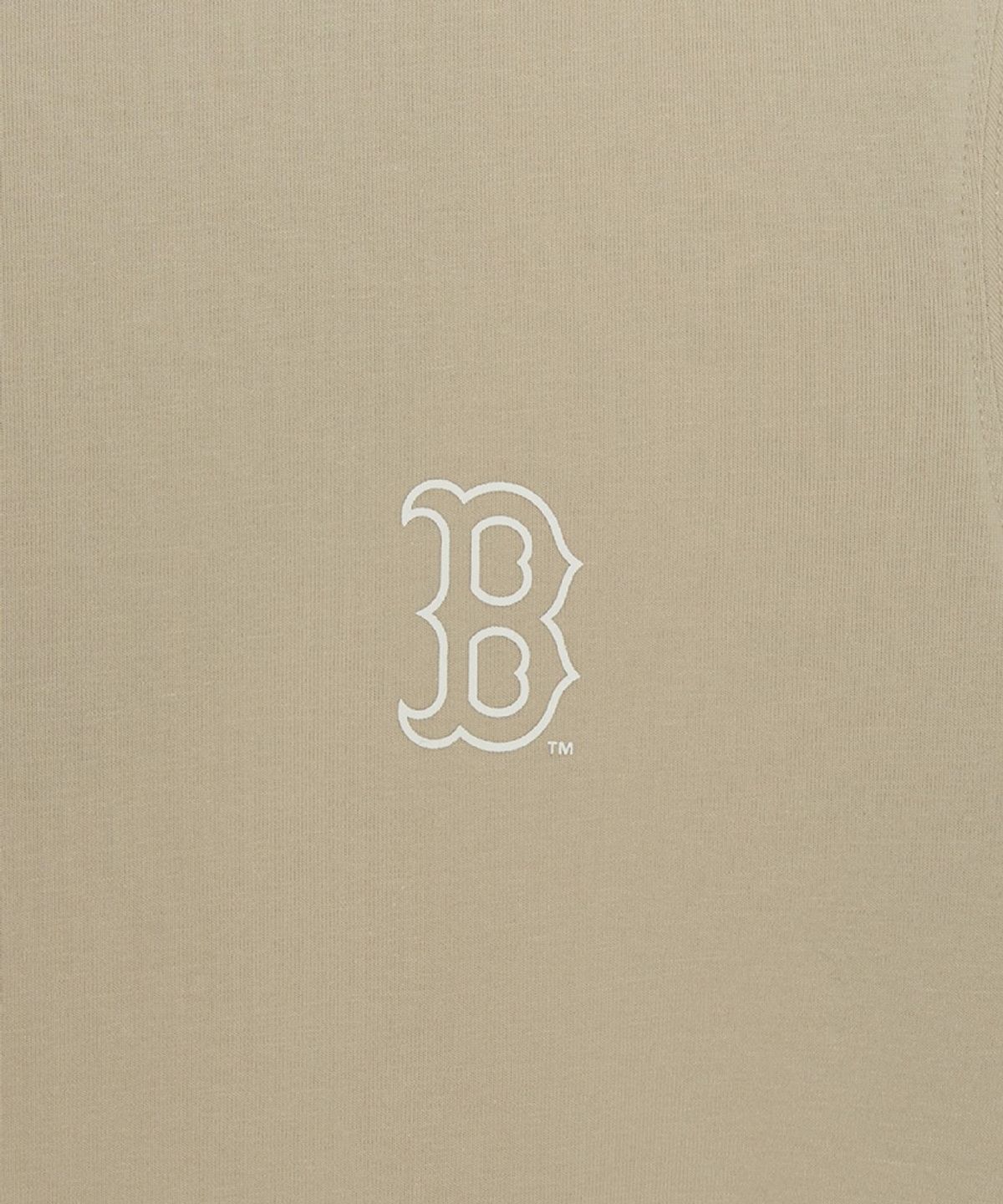 엠엘비(MLB) 베이직 스몰 로고 세미 오버핏 반팔 티셔츠 BOS (Sand)
