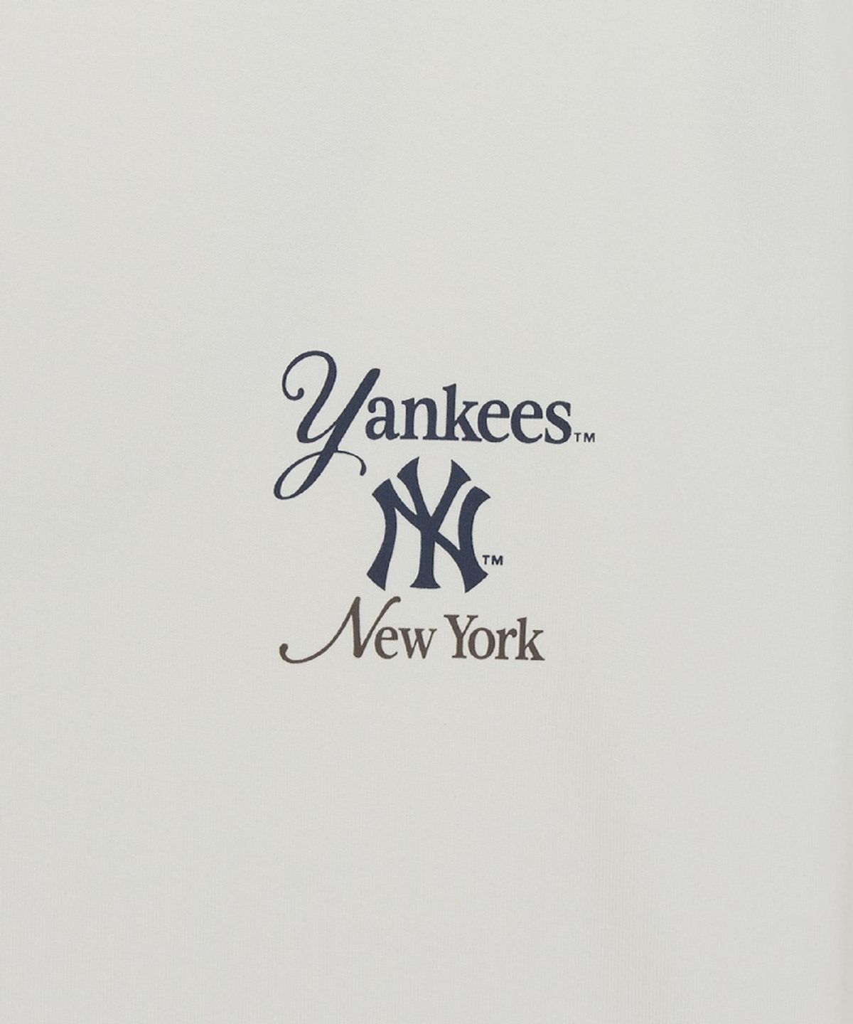 엠엘비(MLB) 셰리프 스몰레터링 로고 레귤러핏 반팔 티셔츠 NY (Ivory)