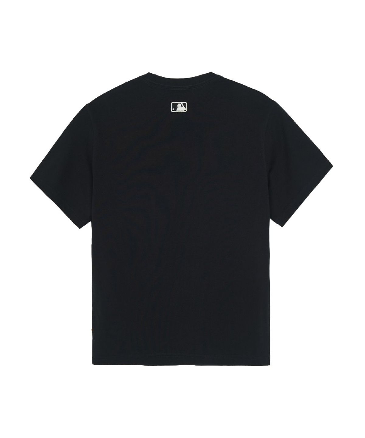 엠엘비(MLB) 베이직 스몰 로고 세미 오버핏 반팔 티셔츠 LA (Black)