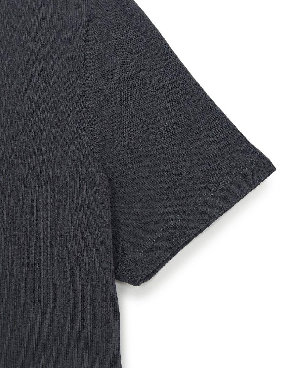 엠엘비(MLB) 여성 빈티지 슬림 골지 반팔 티셔츠 SD (D.Charcoal Grey)