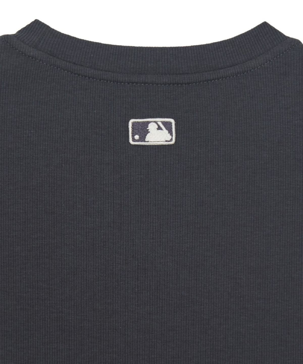 엠엘비(MLB) 여성 빈티지 슬림 골지 반팔 티셔츠 SF (D.Charcoal Grey)