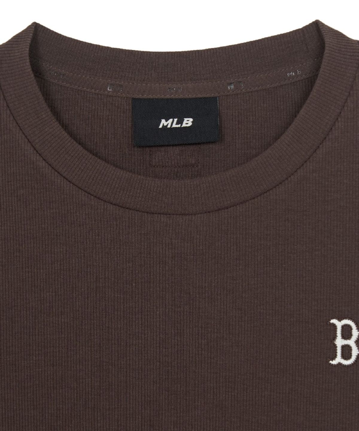 엠엘비(MLB) 여성 빈티지 슬림 골지 반팔 티셔츠 BOS (D.Brown)