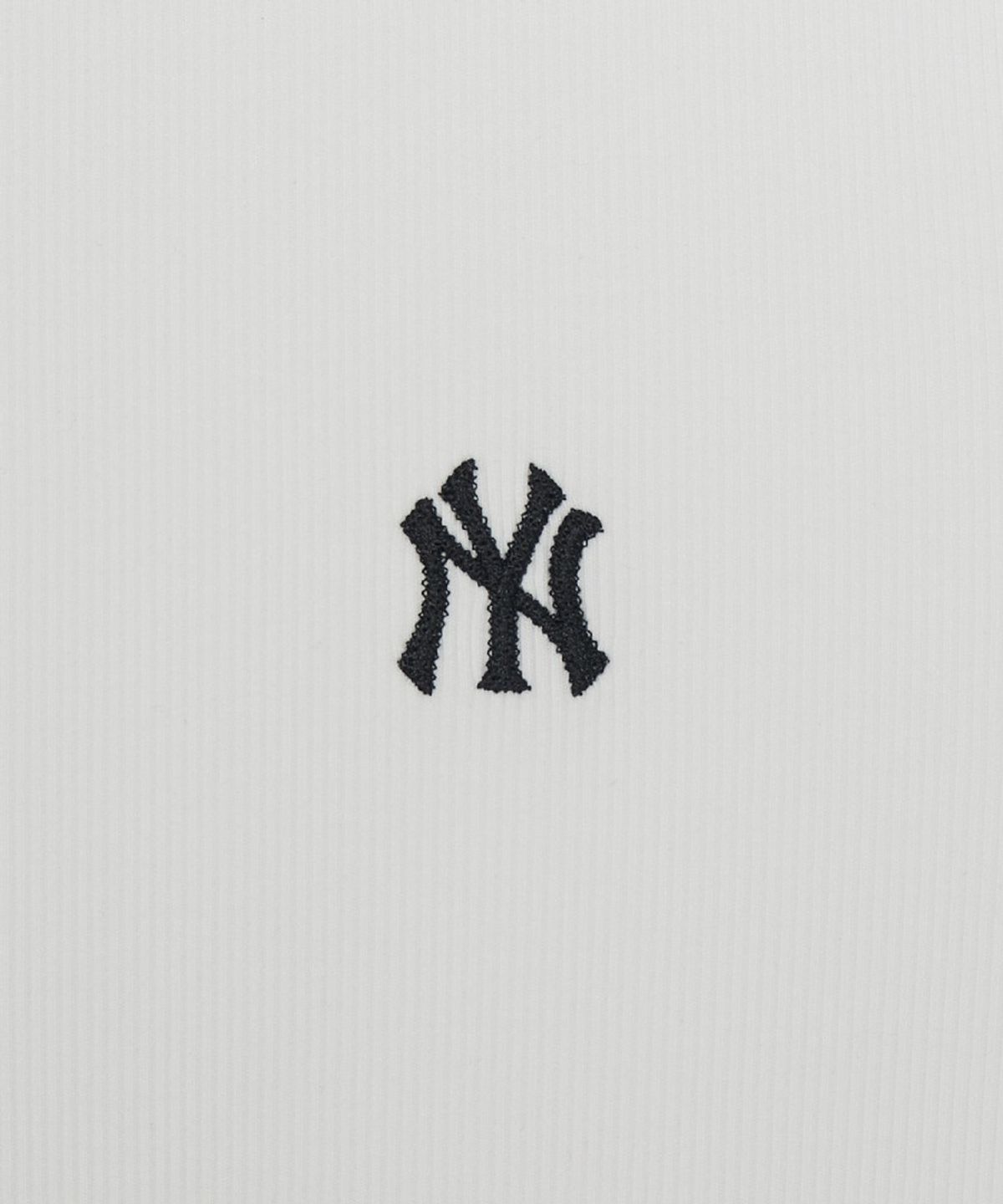 엠엘비(MLB) 여성 빈티지 슬림 골지 반팔 티셔츠 NY (White)