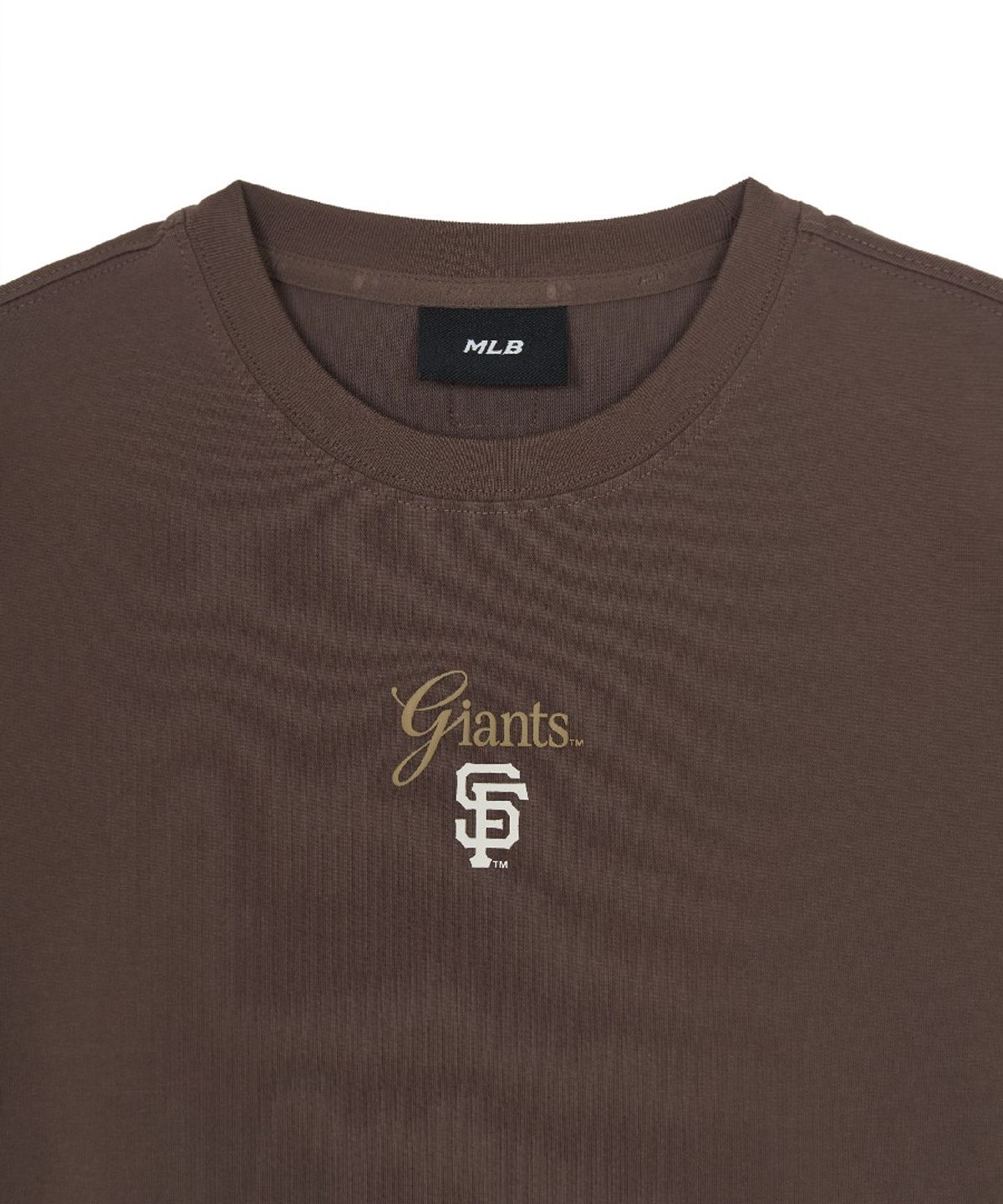 엠엘비(MLB) 여성 셰리프 로고 포인트 컴포터블 크롭 반팔 티셔츠 SF (Brown)