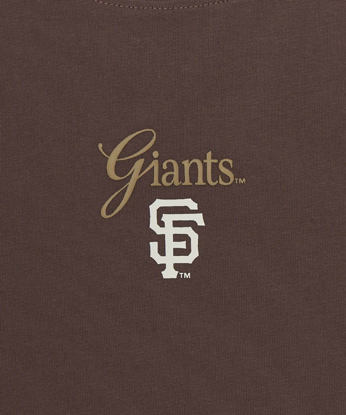엠엘비(MLB) 여성 셰리프 로고 포인트 컴포터블 크롭 반팔 티셔츠 SF (Brown)