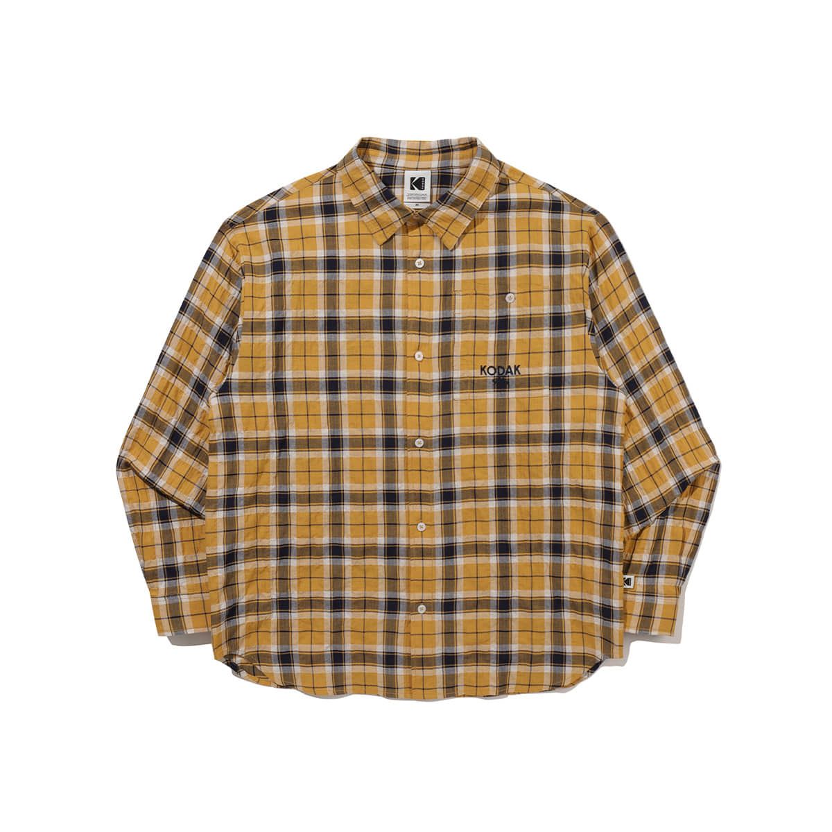 코닥(KODAK) RGB 체크 셔츠 YELLOW