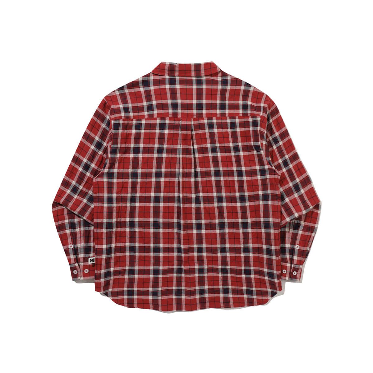 코닥(KODAK) RGB 체크 셔츠 RED
