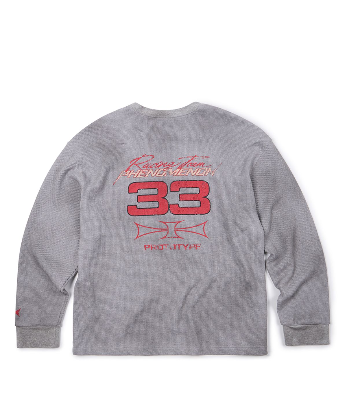 이티씨이(ETCE) RACING PHENOMENON WAFFLE L/S TEE (GRAY)