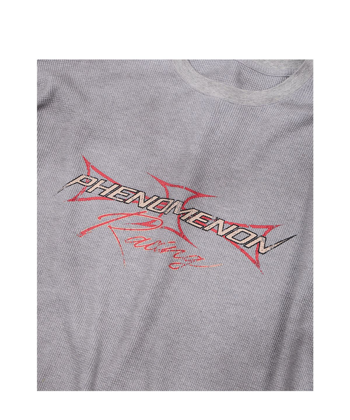이티씨이(ETCE) RACING PHENOMENON WAFFLE L/S TEE (GRAY)