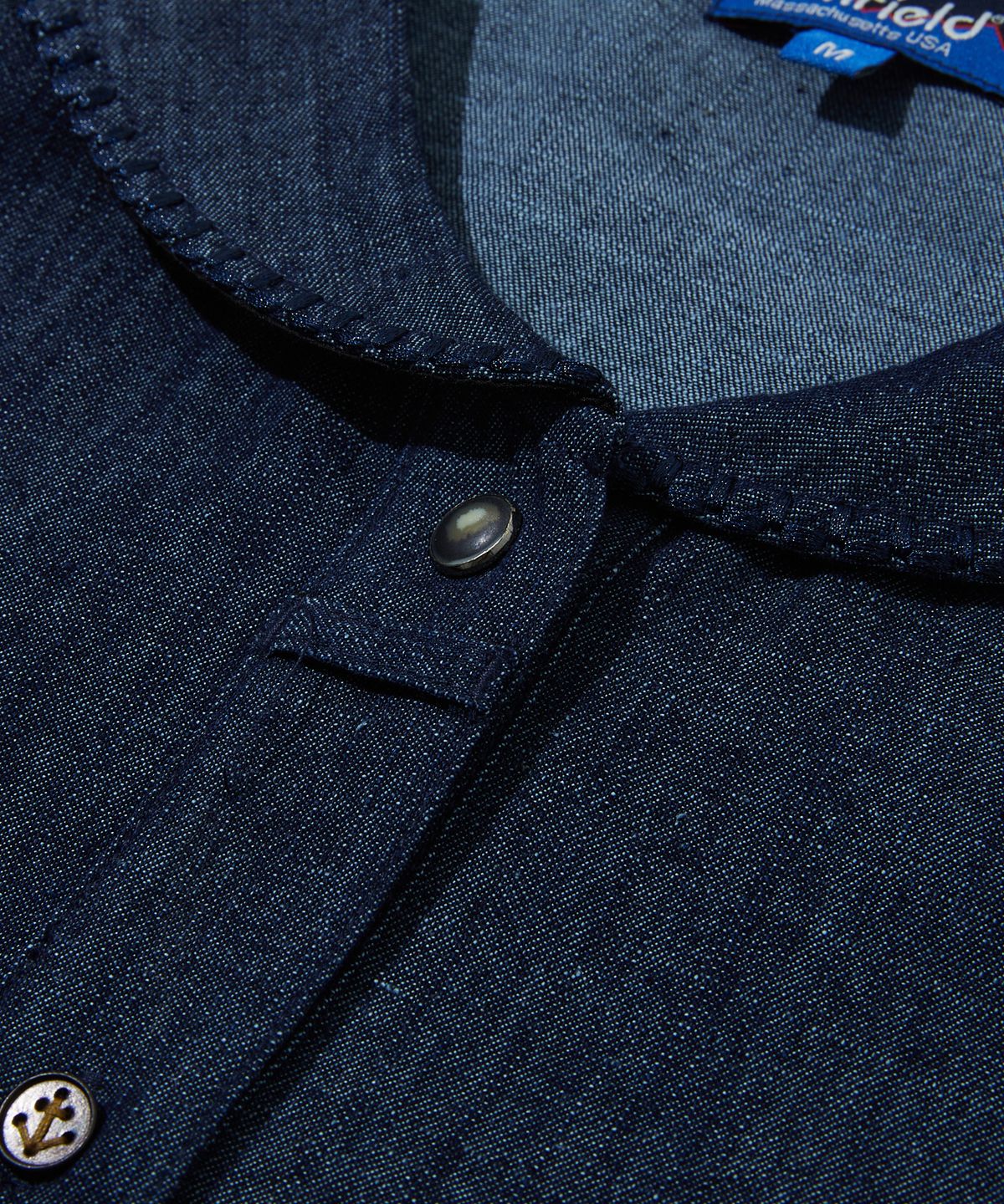 펜필드(PENFIELD) 인디고 마린 자수 원피스 인디고_FS2WS92F
