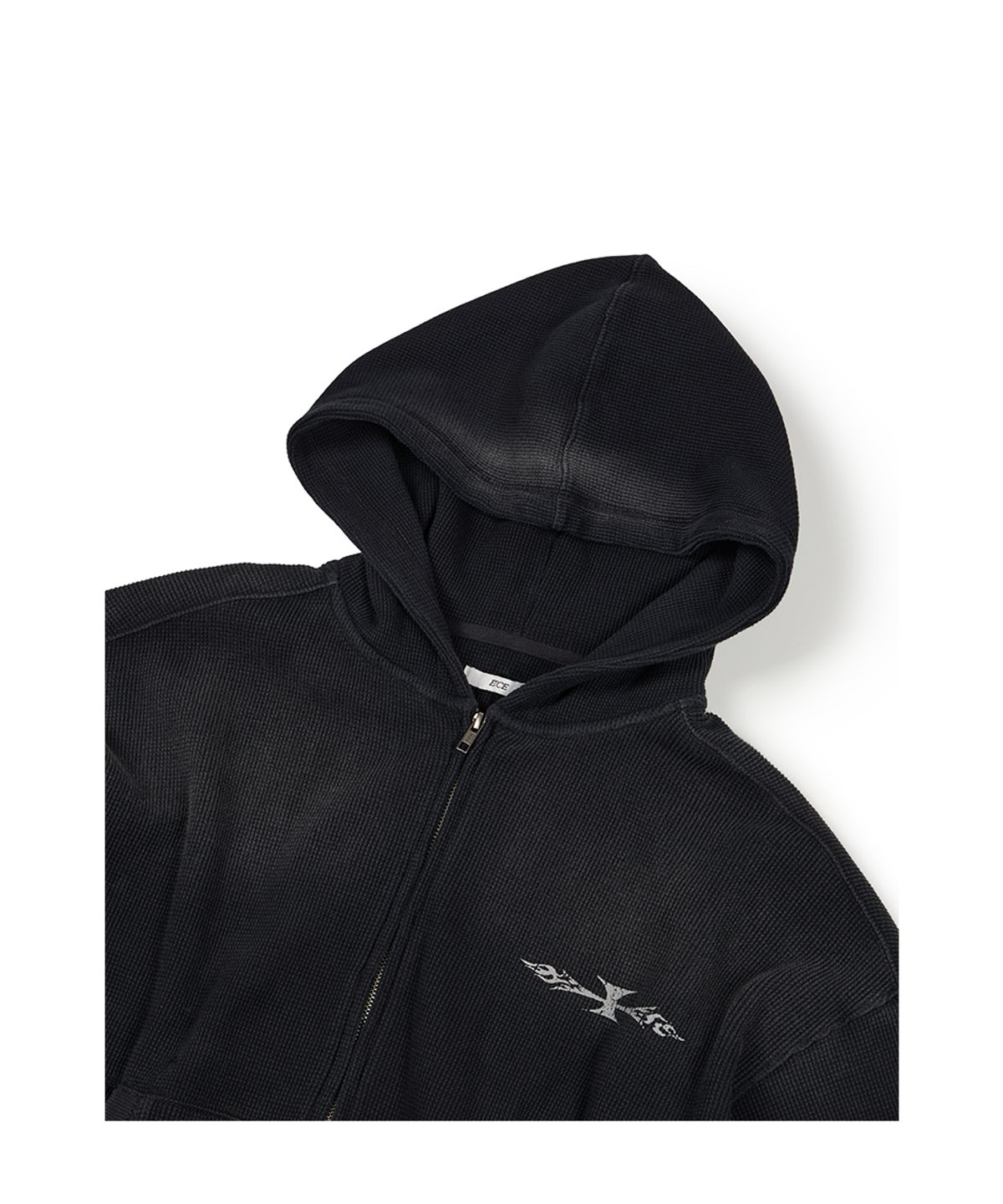 이티씨이(ETCE) PHENOMENON WAFFLE HOOD ZIP UP (BLACK)