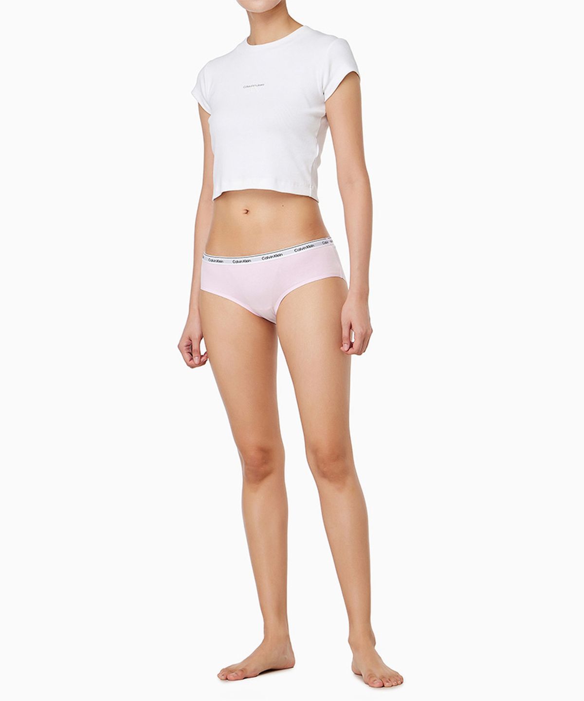 캘빈클라인 언더웨어(CALVIN KLEIN UNDERWEAR) 여성 아이콘 로고 힙스터_QD50458Z6