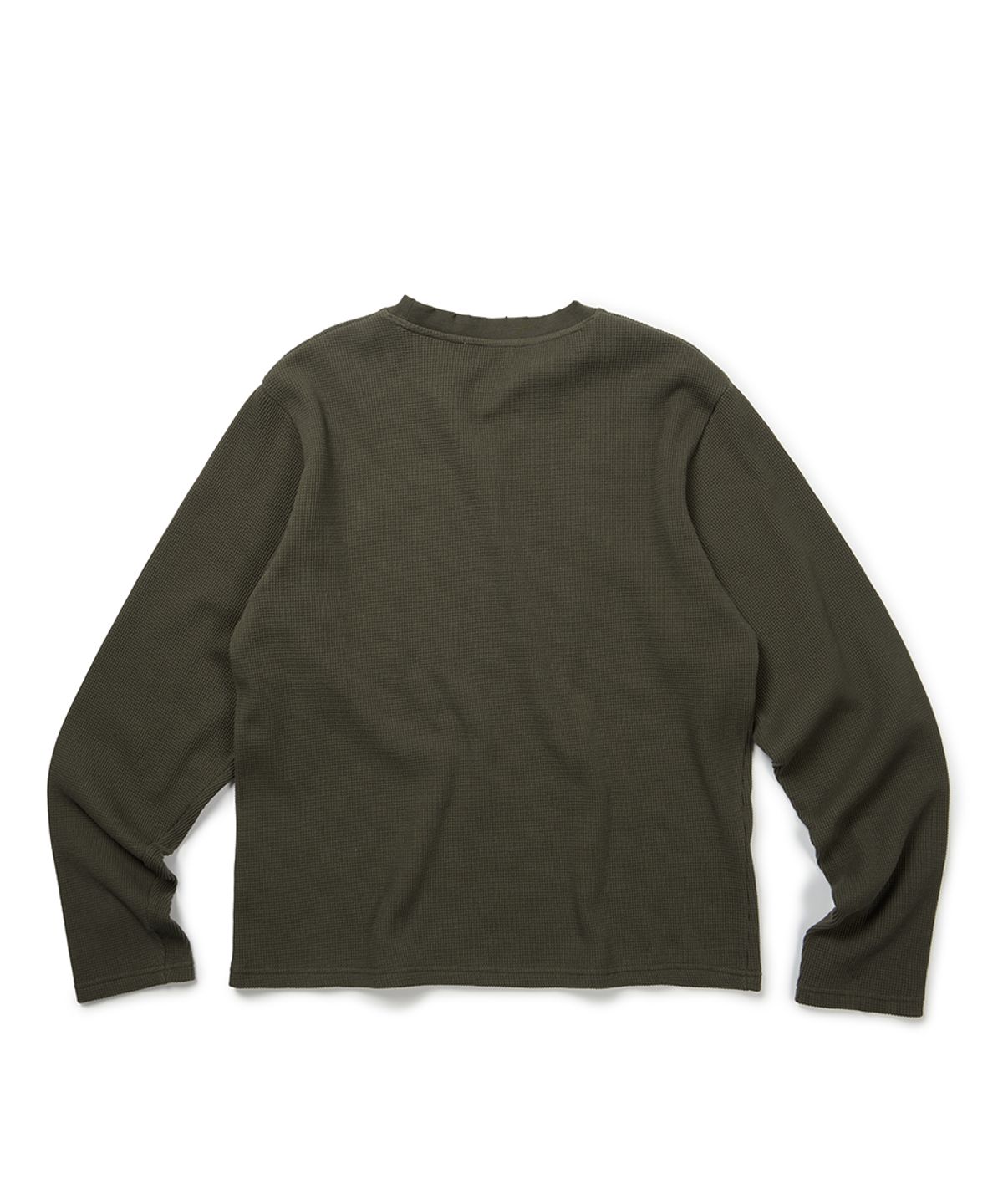이티씨이(ETCE) SIGNATURE LOGO WAFFLE L/S TEE (KHAKI)