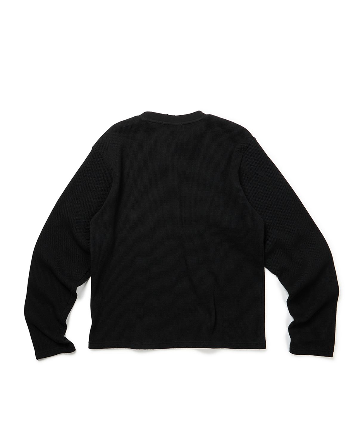 이티씨이(ETCE) SIGNATURE LOGO WAFFLE L/S TEE (BLACK)