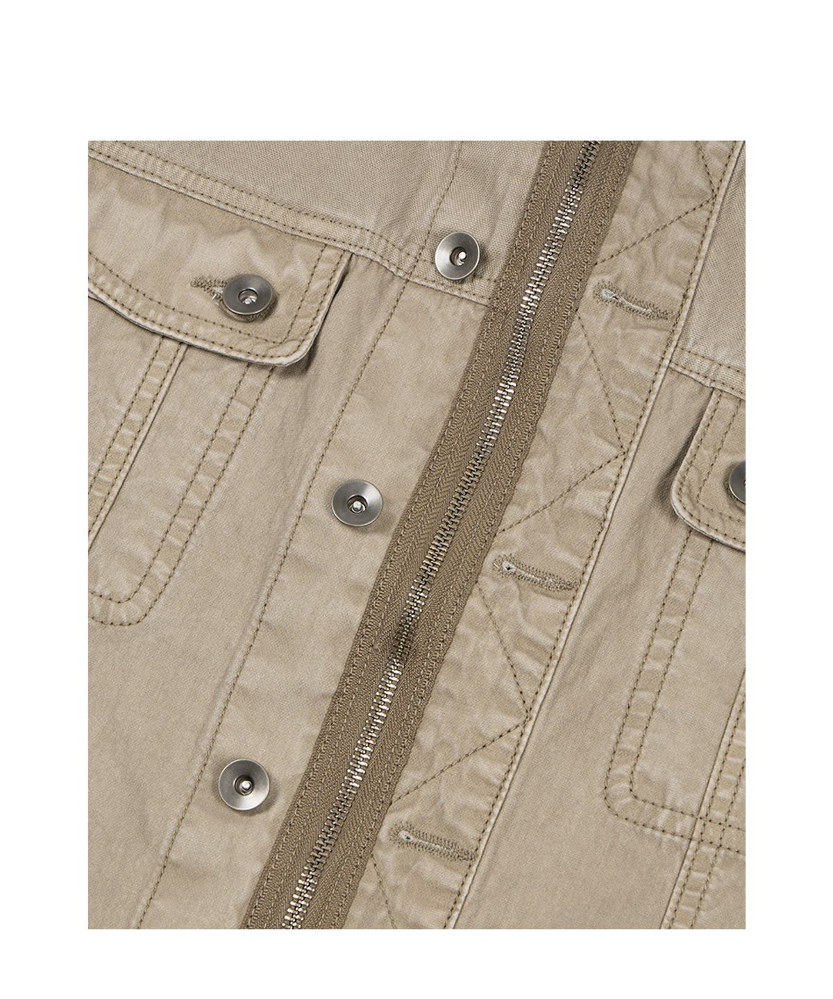 이티씨이(ETCE) DYED 3 ZIP TRUCKER (BEIGE)