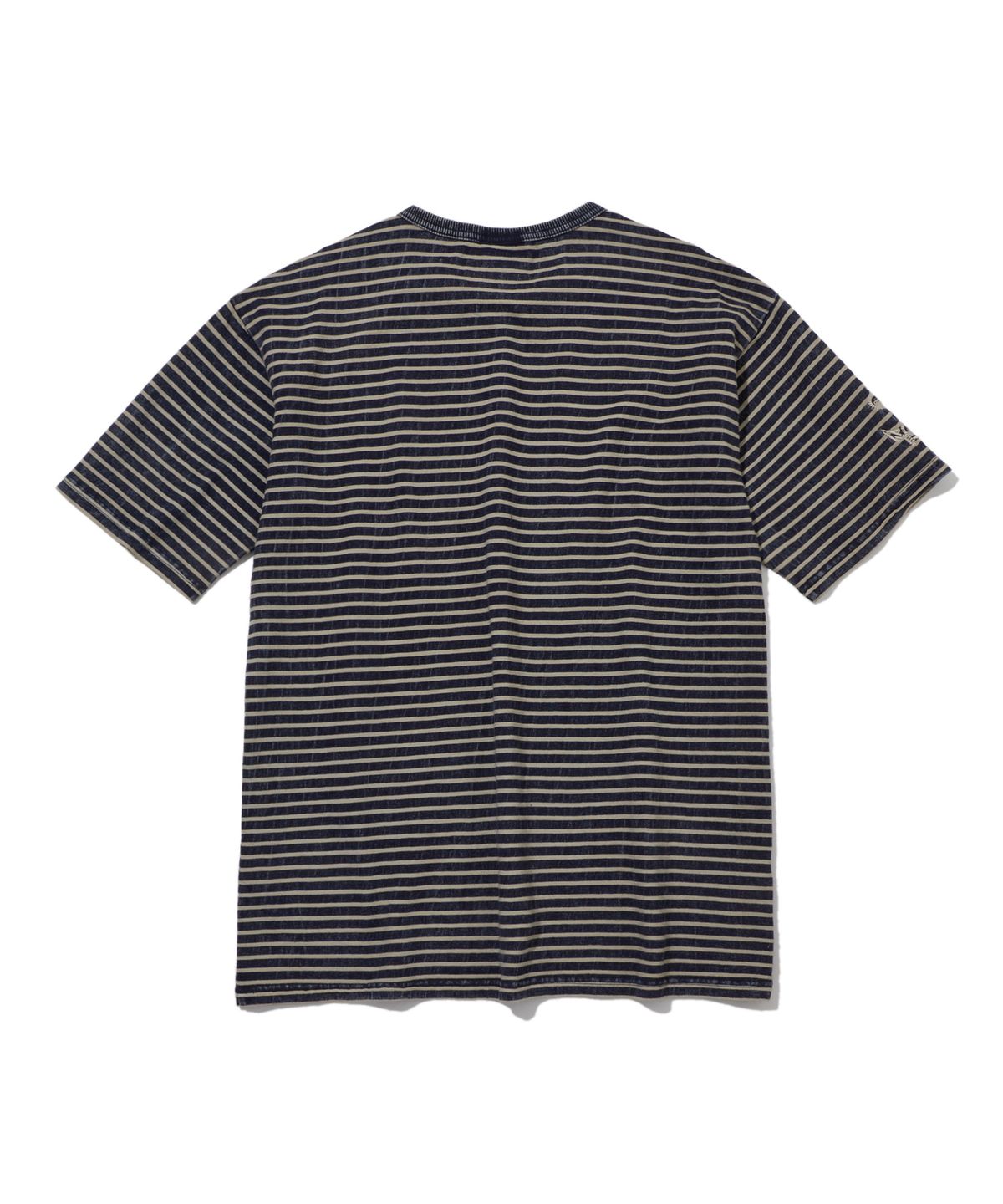 펜필드(PENFIELD) [TRAILWEAR]인디고 스트라이프 미니쭈리 마린자수 티셔츠 베이지_FS2KT15U