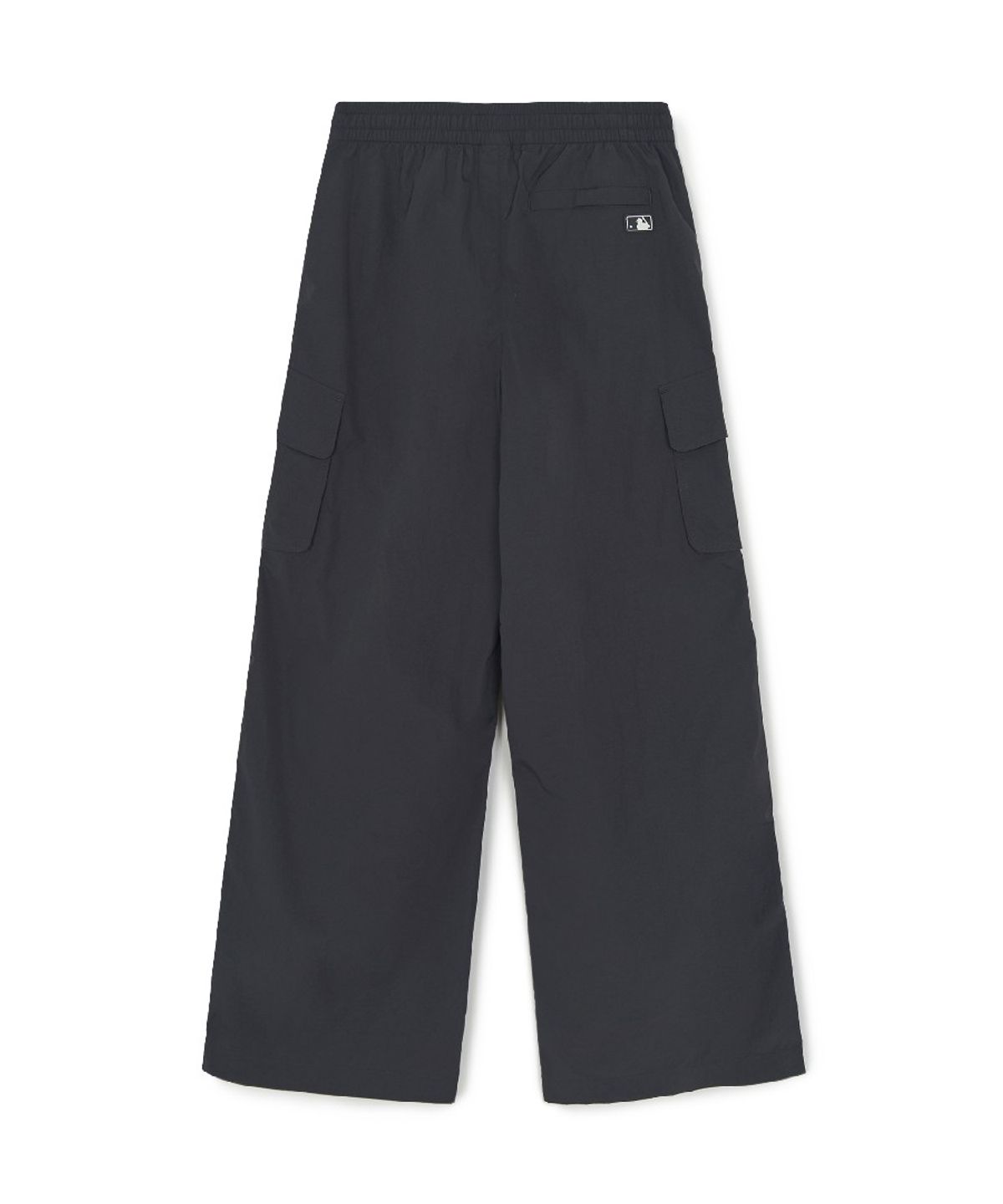 엠엘비(MLB) 여성 고프코어 글로시 하이웨이스트 카고 와이드 플레어 팬츠 NY (D.Charcoal Grey)