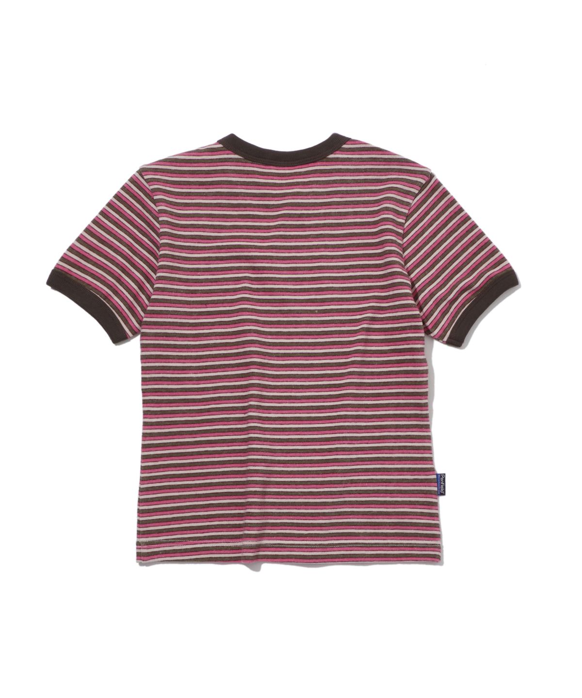 펜필드(PENFIELD) 올리브 와타나베 스트라이프 반팔 티셔츠 카키_FS2KT70F