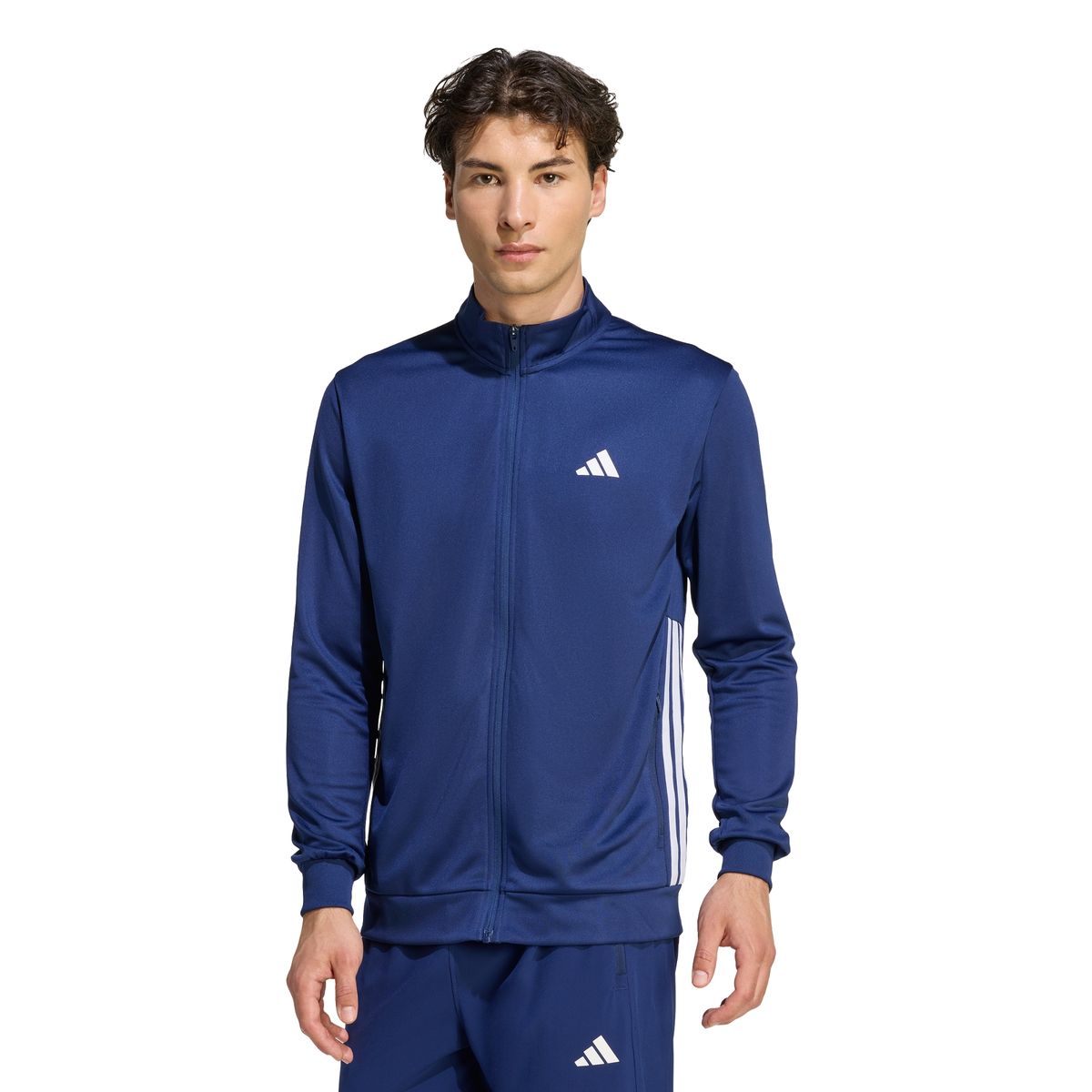 아디다스(ADIDAS) 워크아웃 에센셜 올세트 3-스트라이프 니트 트랙 탑 KC8151