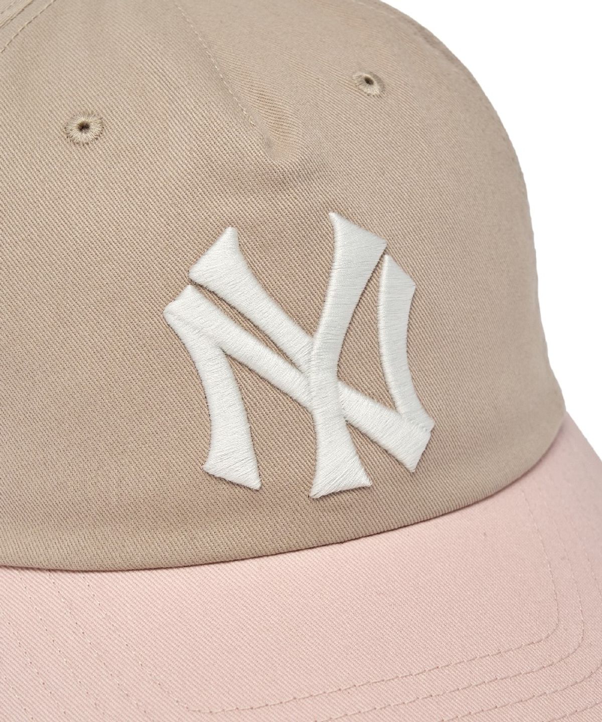엠엘비(MLB) Q핏 배색 언스트럭쳐 볼캡 NY (Mg.Sand)
