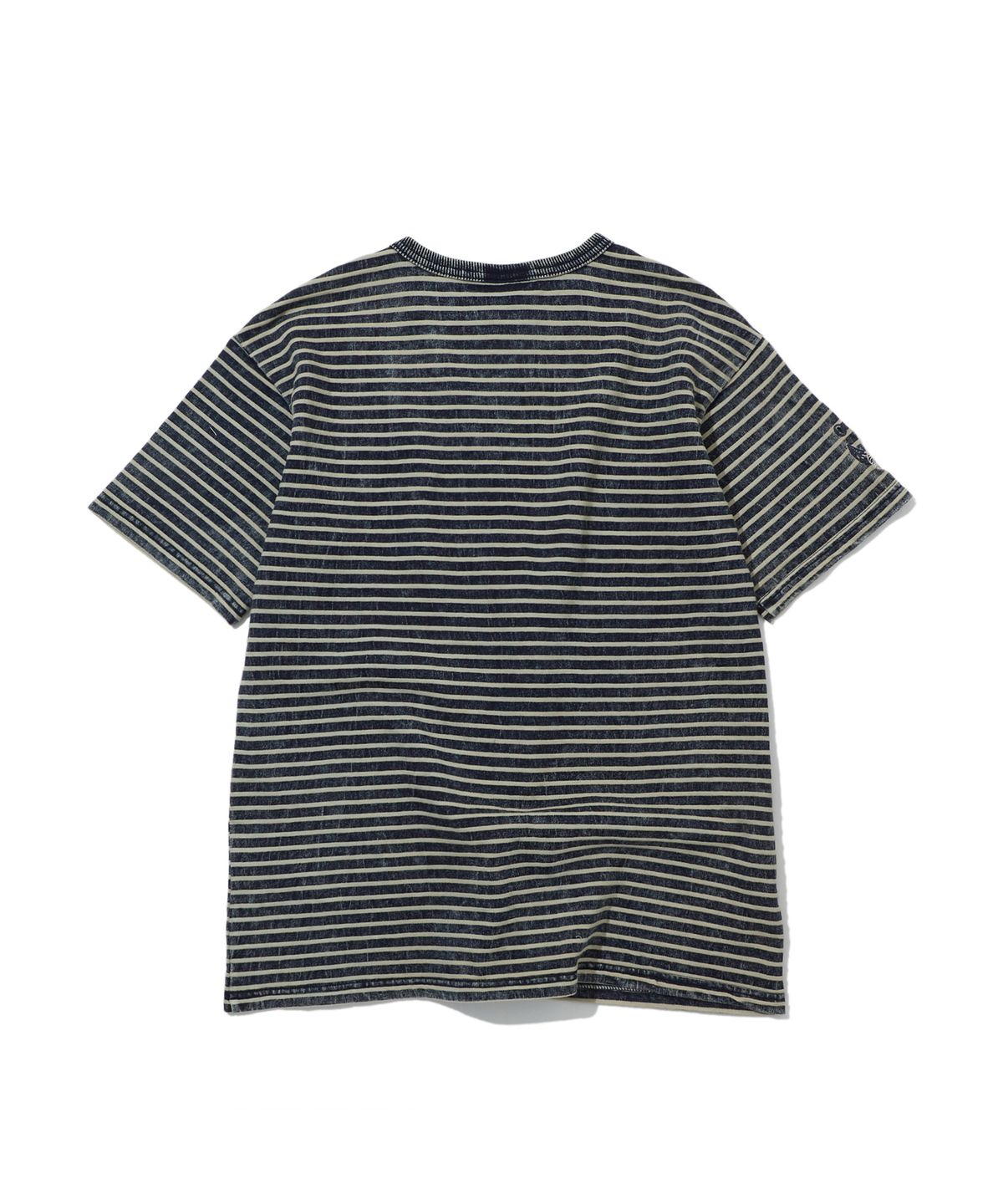 펜필드(PENFIELD) 인디고 스트라이프 미니쭈리 발염 아트워크 반팔 티셔츠 인디고_FS2KT60U