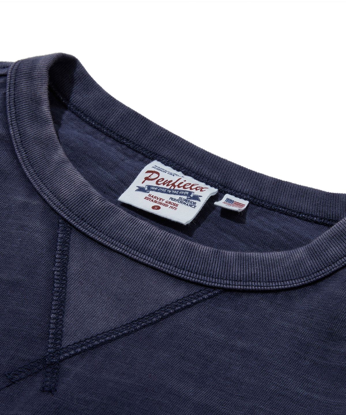 펜필드(PENFIELD) 슬럽 유니브 긴소매 티셔츠 네이비_FS1KT44U