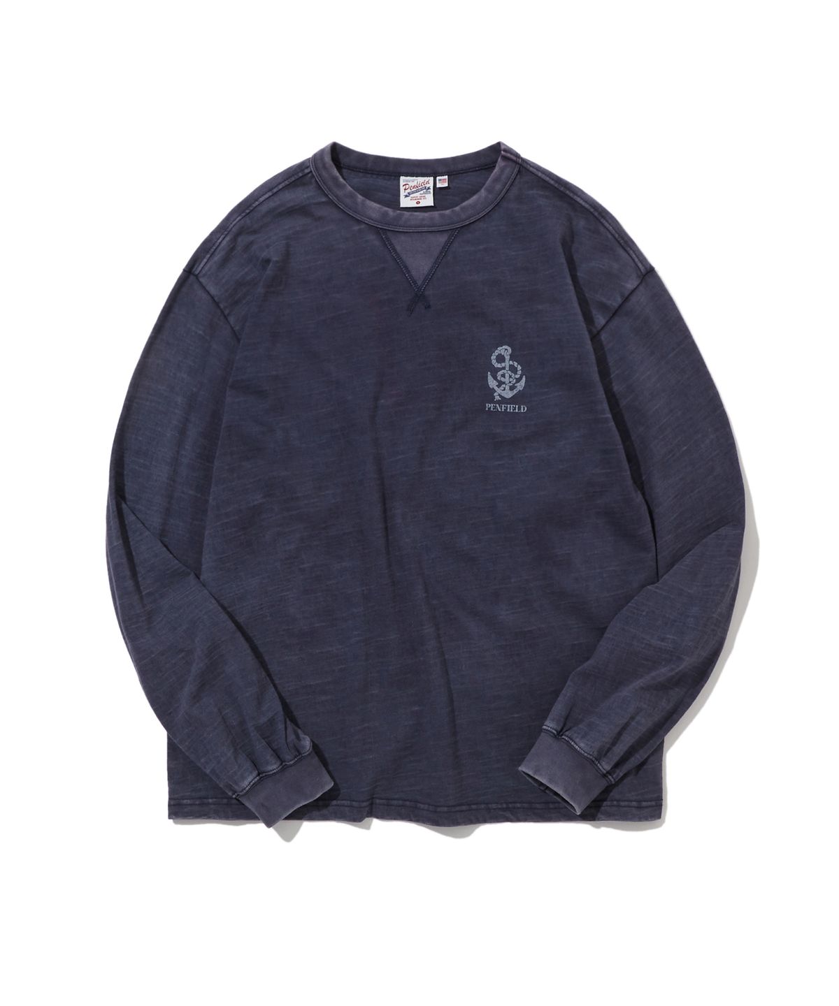 펜필드(PENFIELD) 슬럽 유니브 긴소매 티셔츠 네이비_FS1KT44U