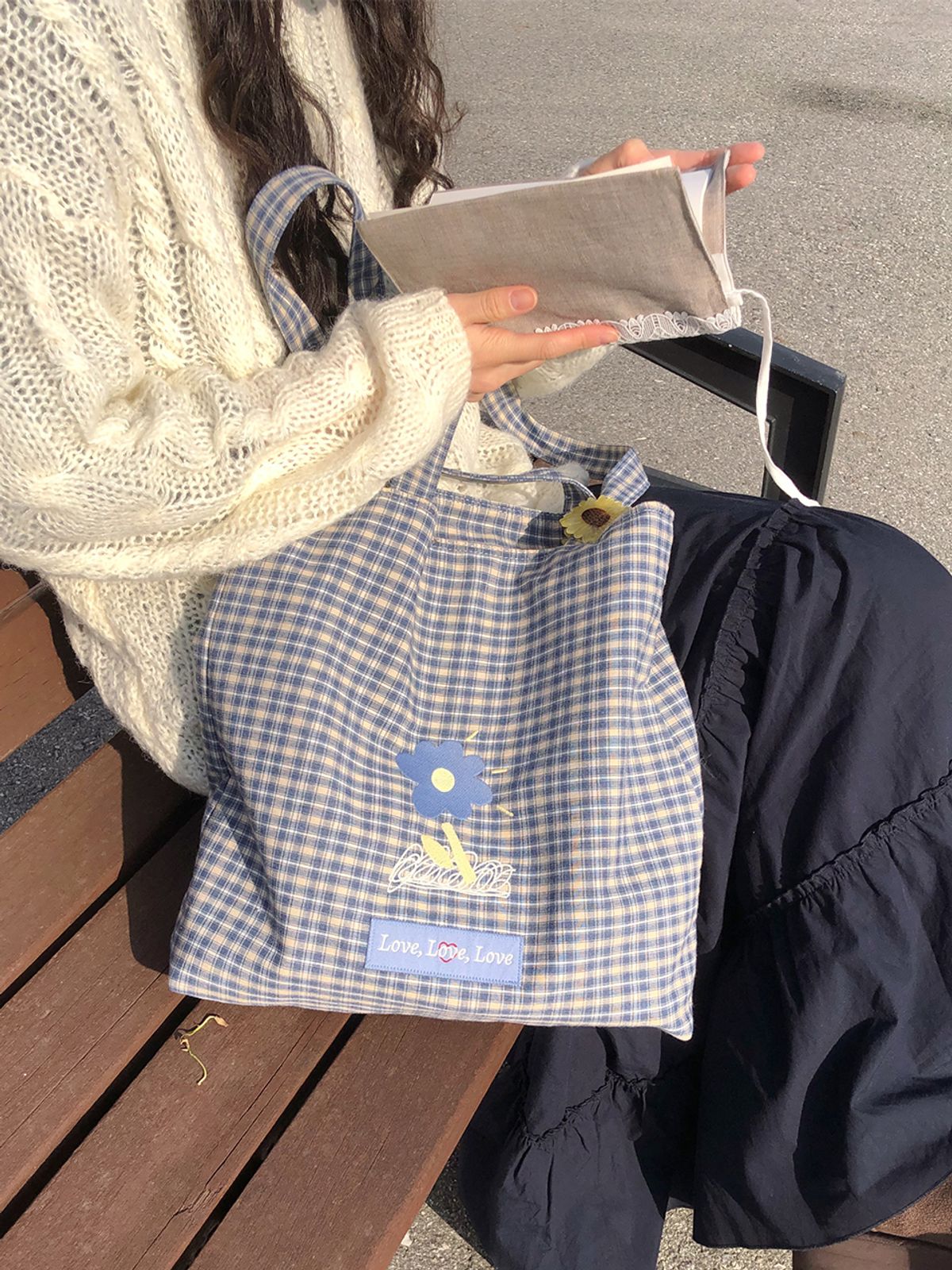 오부니(OVUNI) 에브리데이 패브릭백_러브,러브,러브