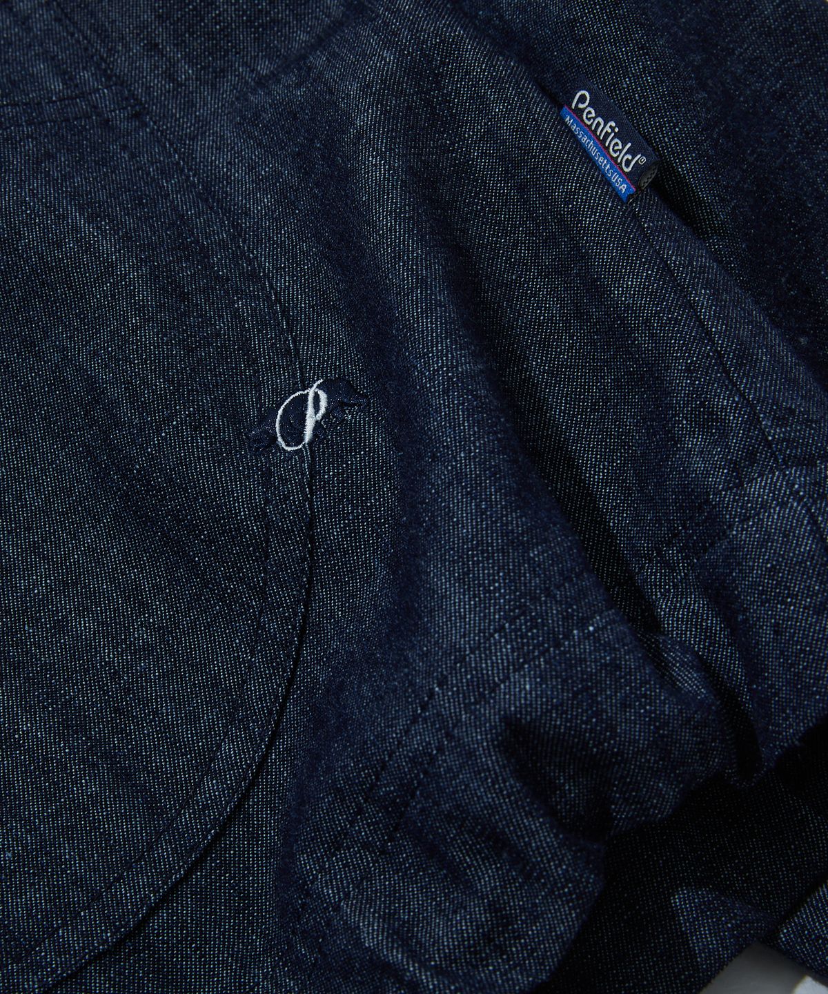 펜필드(PENFIELD) 워시드 슬럽 데님 트러커 인디고_FS2WJ01U