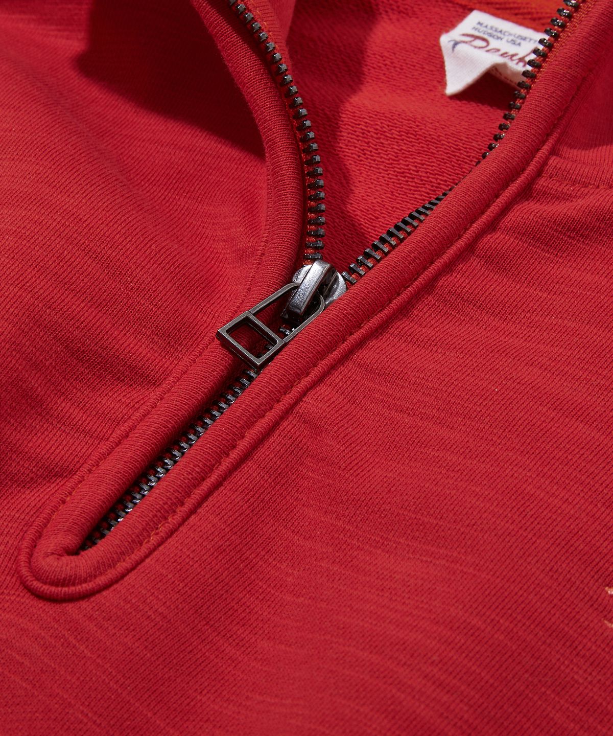 펜필드(PENFIELD) 하프집업 페이디드 슬럽 롱슬리브 레드_FS2KJ60U