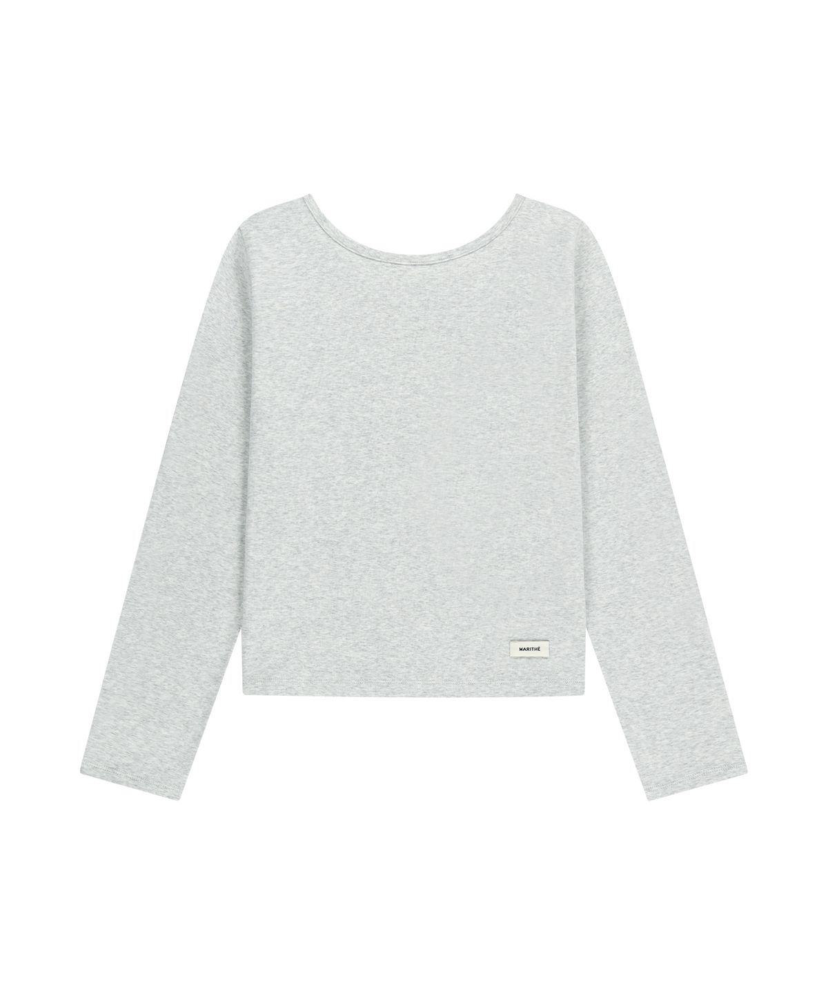 마리떼 프랑소와 저버(MARITHÉ + FRANҪOIS GIRBAUD) W BASIC SCOOP BACK LONG SLEEVE light heather gray