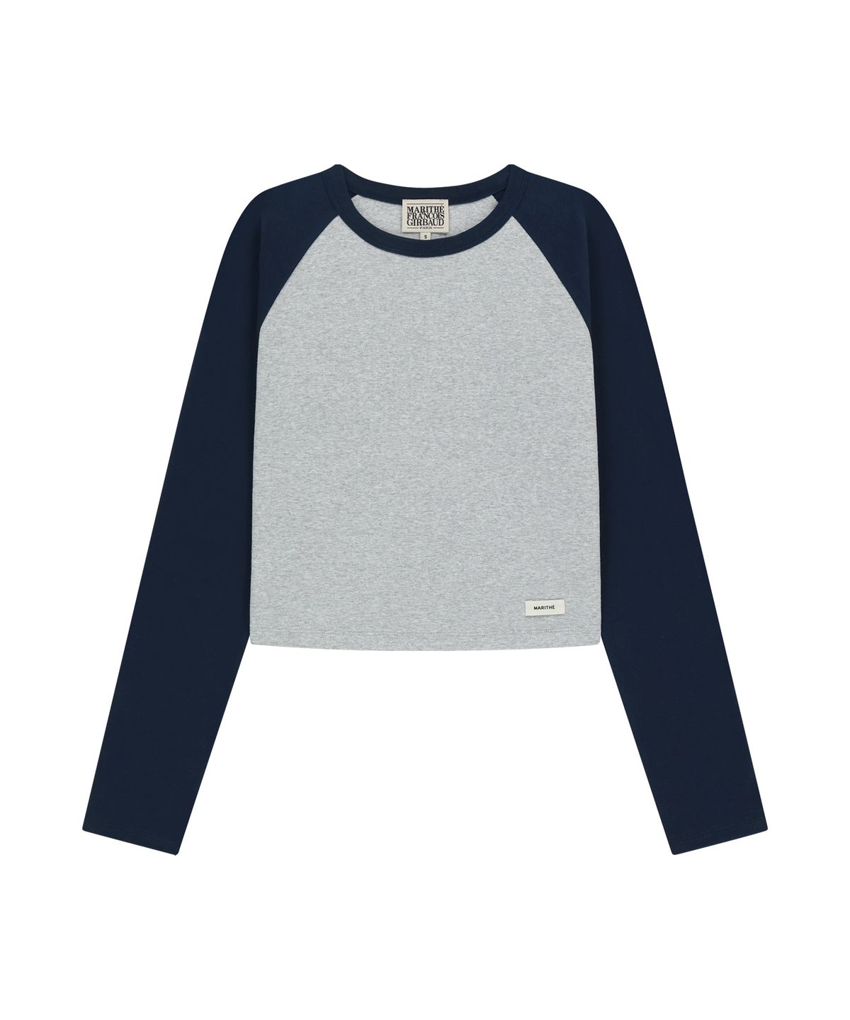 마리떼 프랑소와 저버(MARITHÉ + FRANҪOIS GIRBAUD) W BASIC CROP LONG SLEEVE heather gray