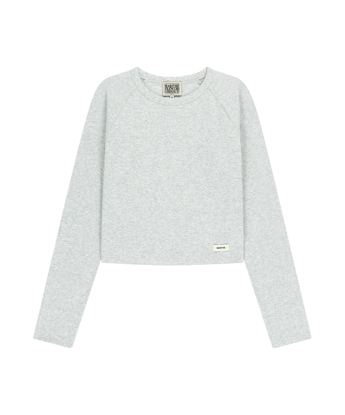 마리떼 프랑소와 저버(MARITHÉ + FRANҪOIS GIRBAUD) W BASIC CROP LONG SLEEVE light heather gray