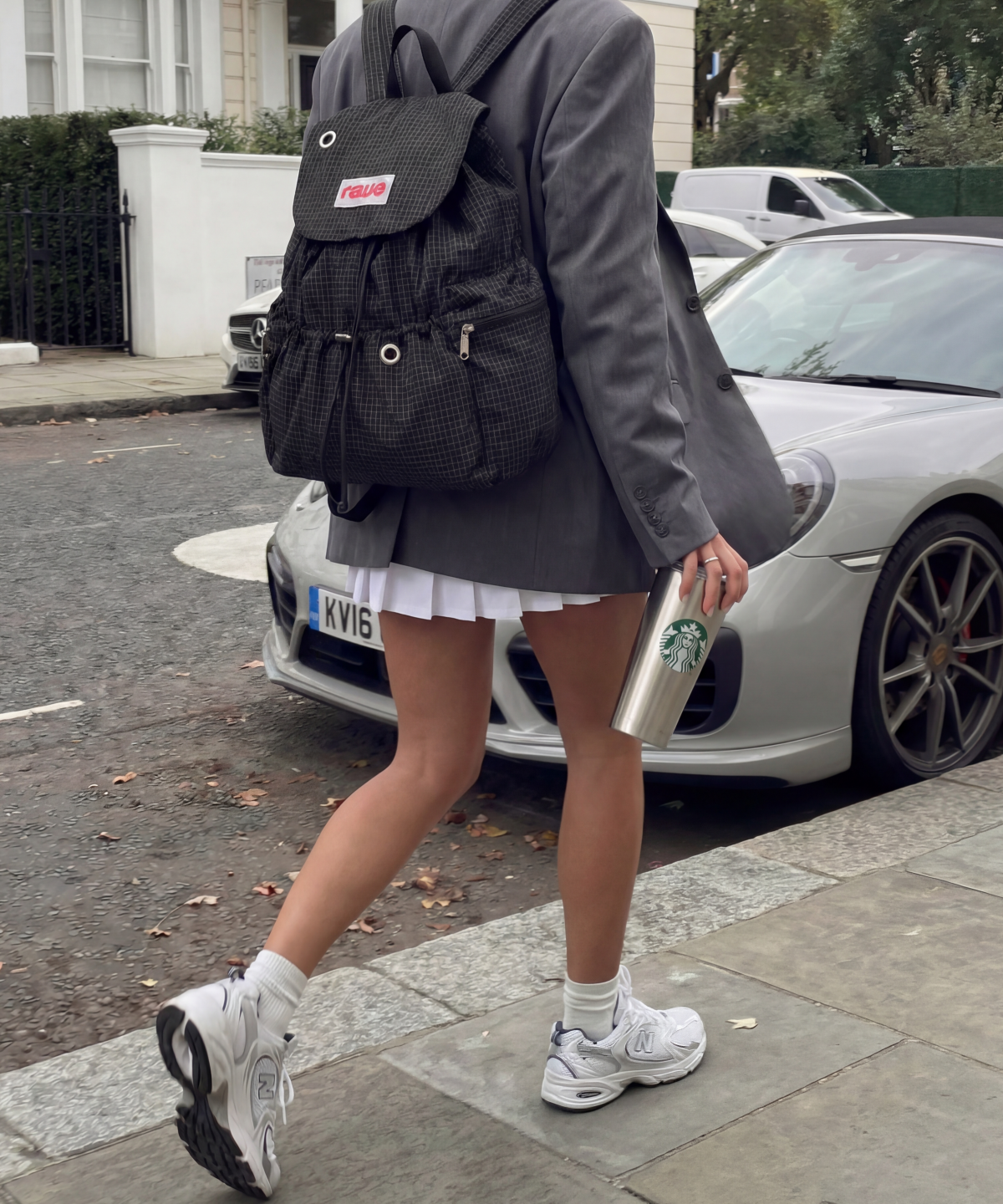 러브레이브리브(LOVERAVELIVE) 럽레리 나일론 카고 백팩 (체크 블랙)