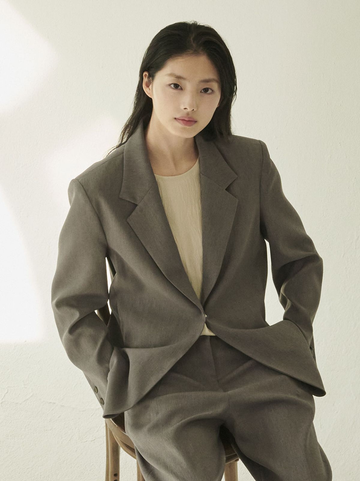 누브(NOUVE) 테일러드 오버핏 자켓 -다크그레이/ Tailored Over Fit Jacket - D.Gray